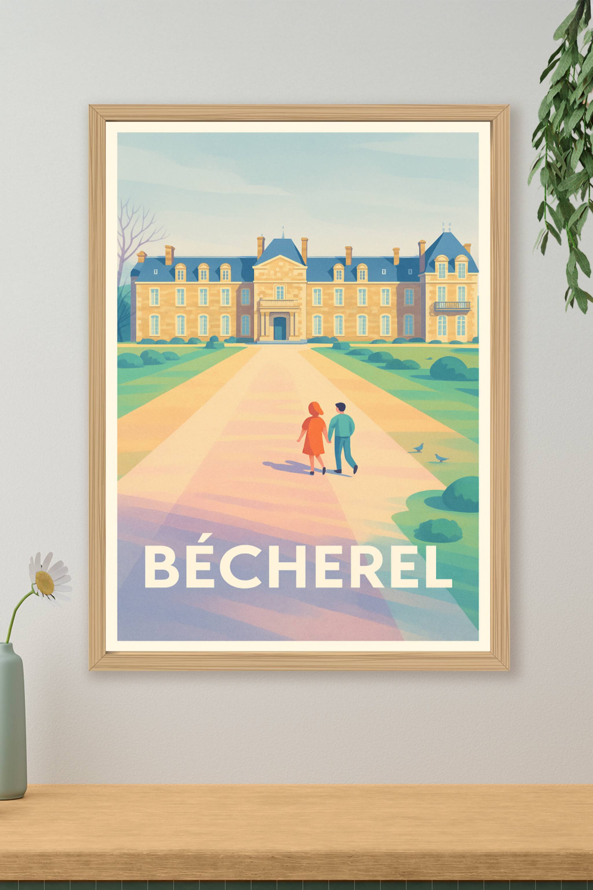Affiche de Bécherel - Charme et élégance à la française