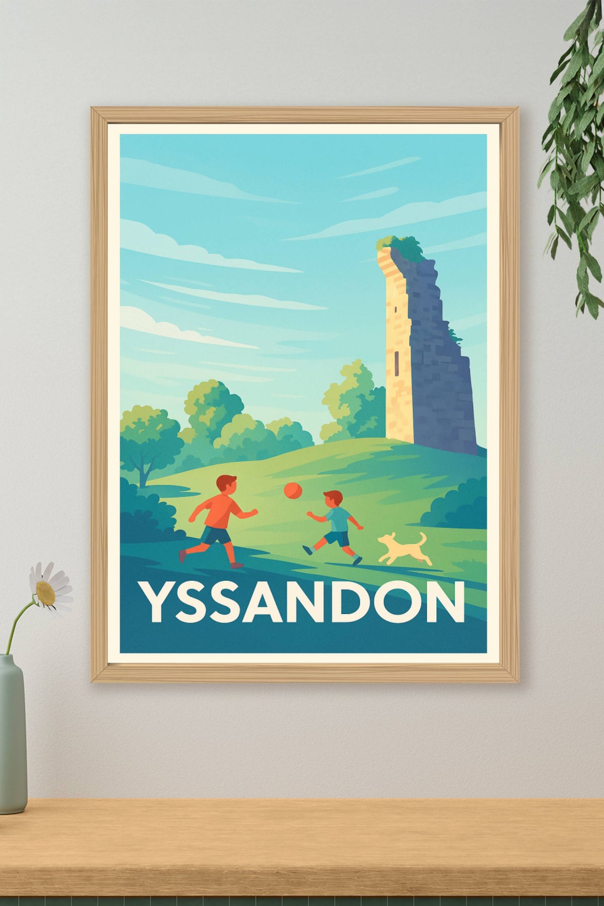 Affiche Yssandon — Une escapade ludique au cœur de la nature · poster d'art de Yssandon