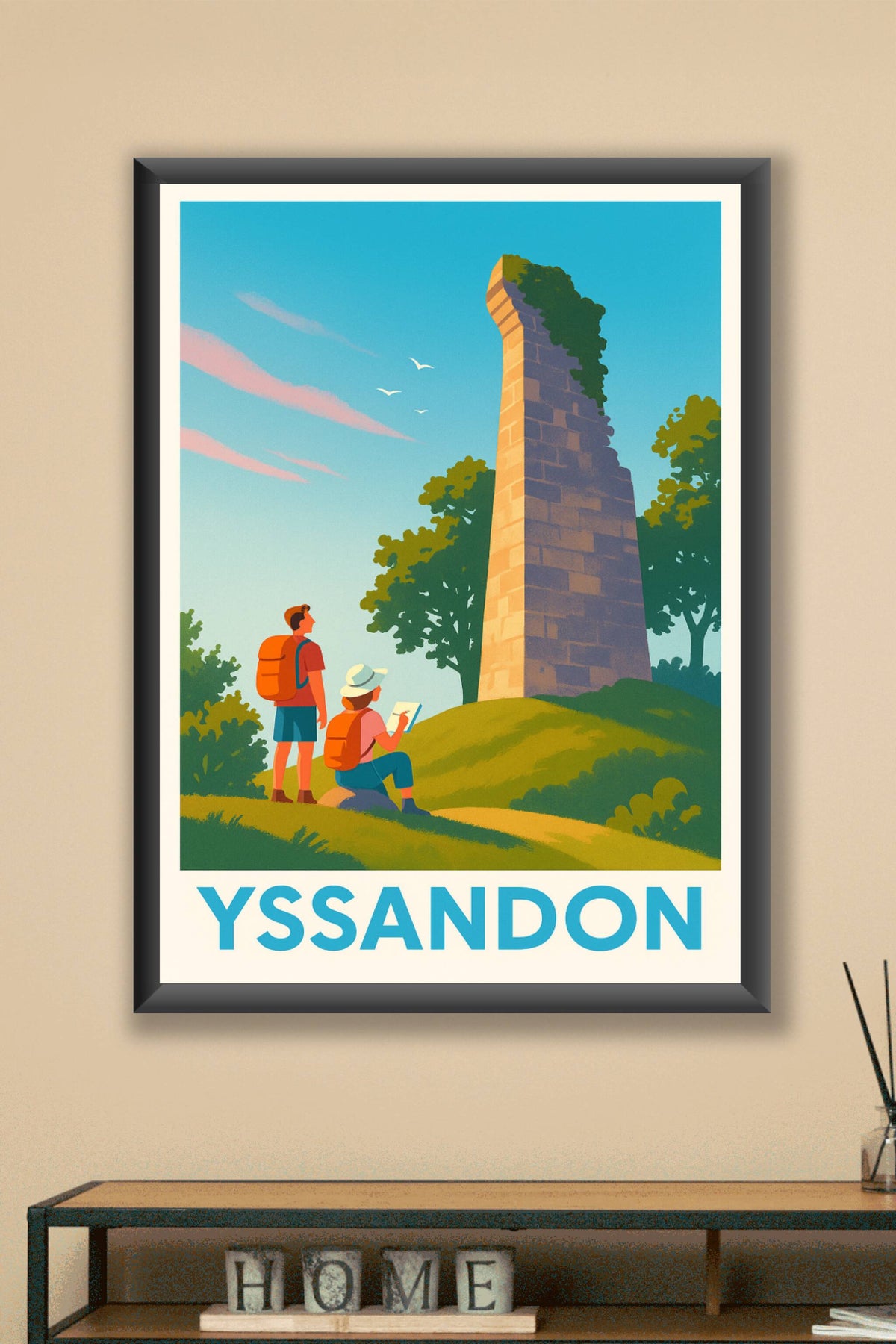 Affiche Yssandon — Escapade au coeur des ruines historiques · poster d'art de Yssandon