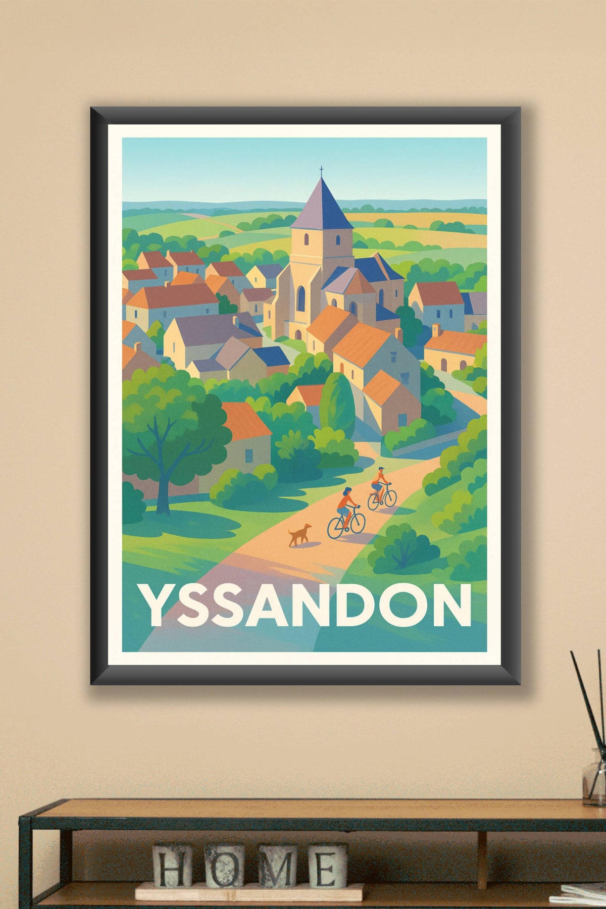 Affiche Yssandon — Charme bucolique et douceur de vivre · poster d'art de Yssandon