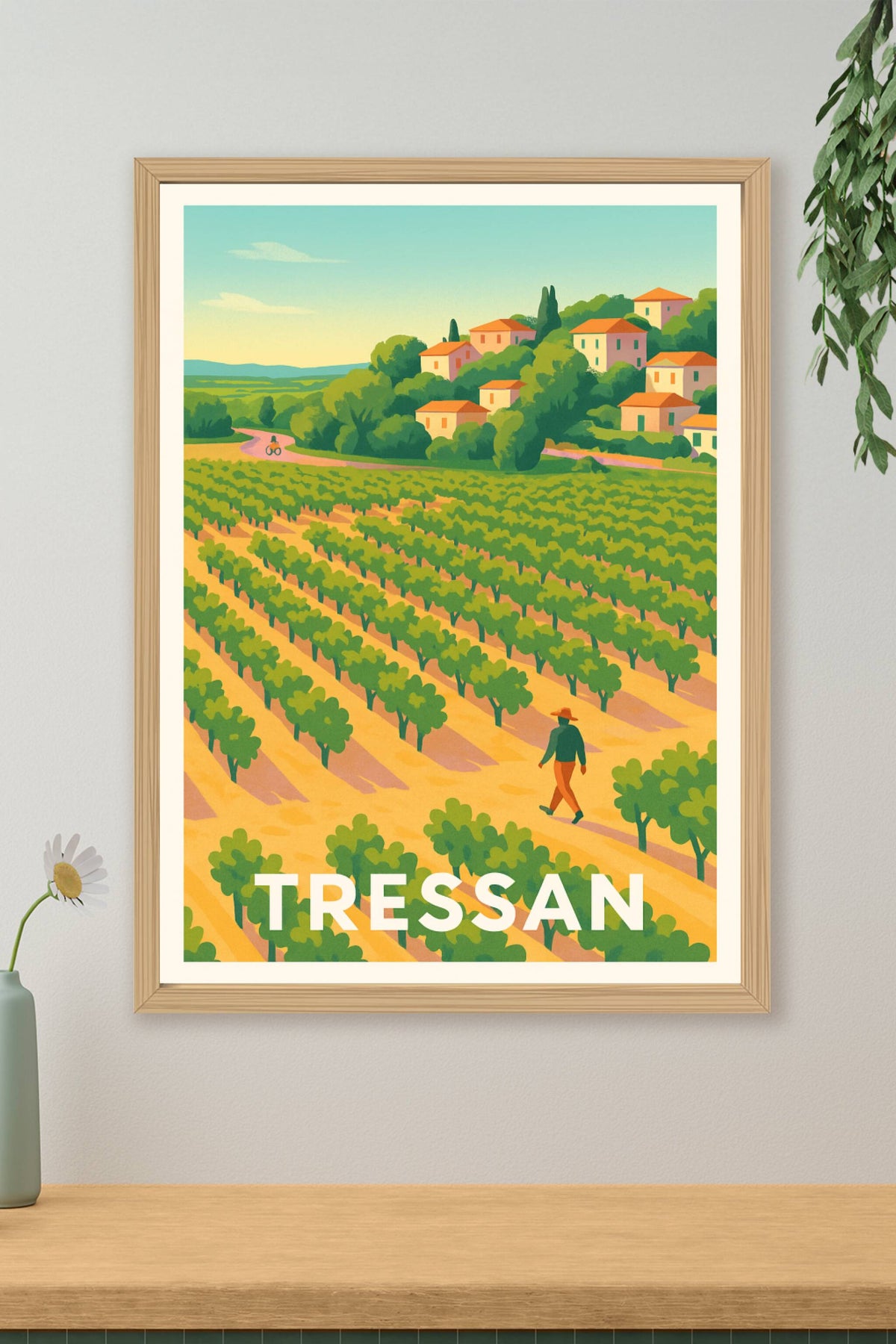 Affiche Tressan — Charme bucolique des vignes ensoleillées · poster d'art de Tressan