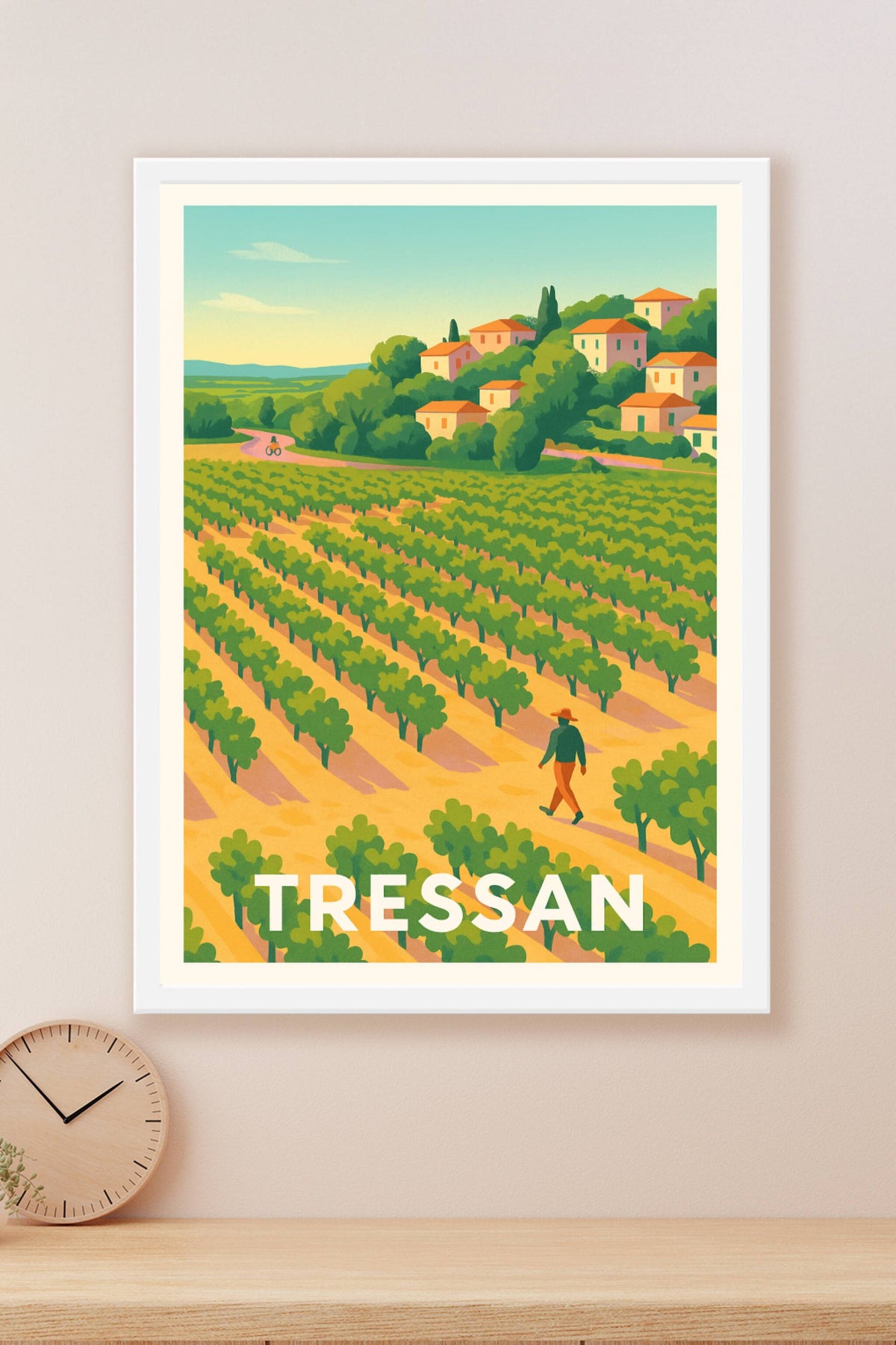 Affiche Tressan — Charme bucolique des vignes ensoleillées · poster d'art de Tressan