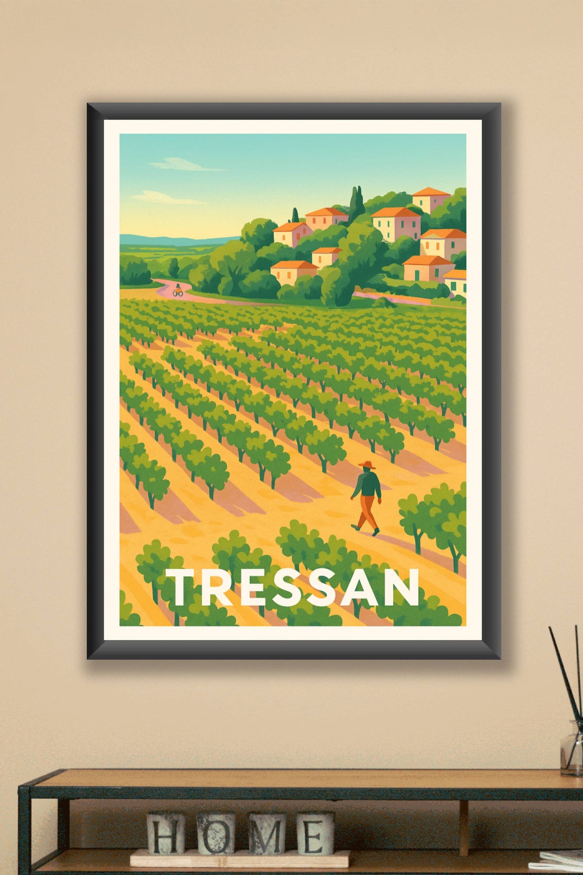 Affiche Tressan — Charme bucolique des vignes ensoleillées · poster d'art de Tressan