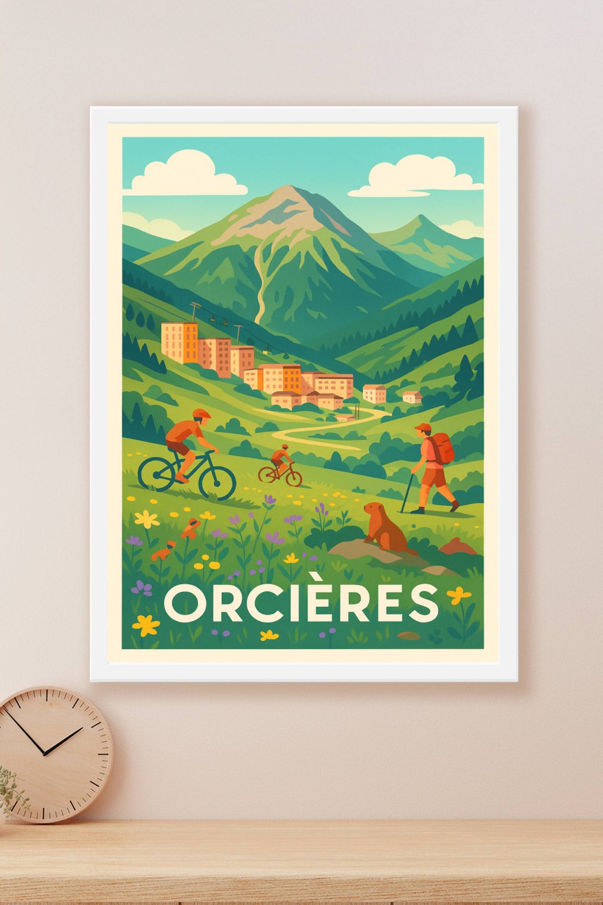 Affiche Orcières — Évasion nature et aventures en montagne · poster d'art de Orcières