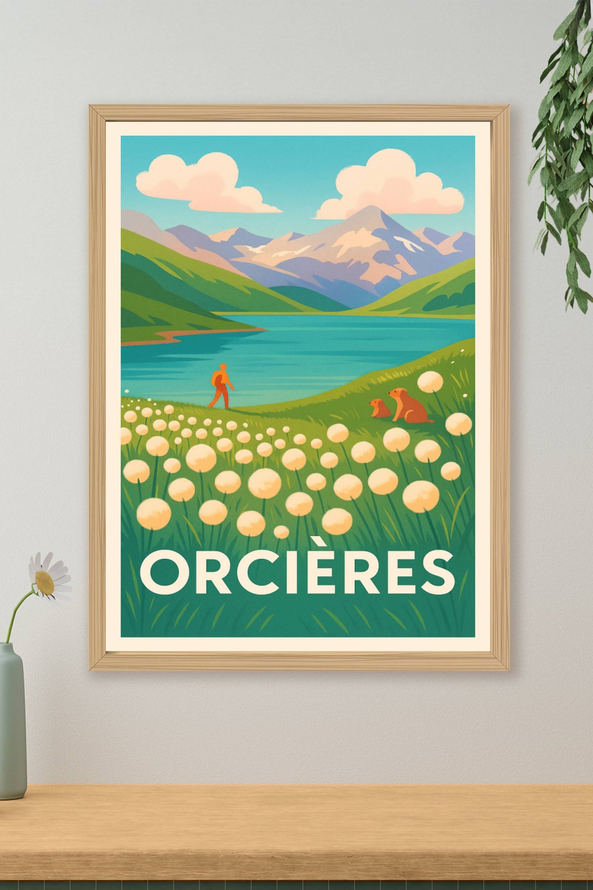 Affiche Orcières — L'évasion nature au cœur des Alpes · poster d'art de Orcières