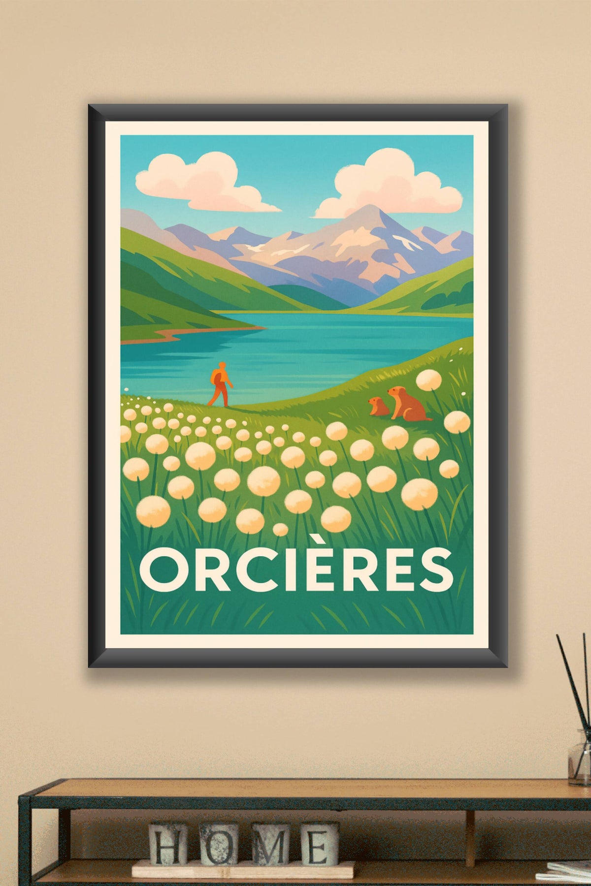 Affiche Orcières — L'évasion nature au cœur des Alpes · poster d'art de Orcières