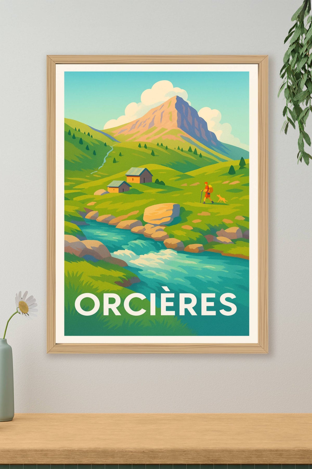 Affiche Orcières — Évasion nature et montagne · poster d'art de Orcières