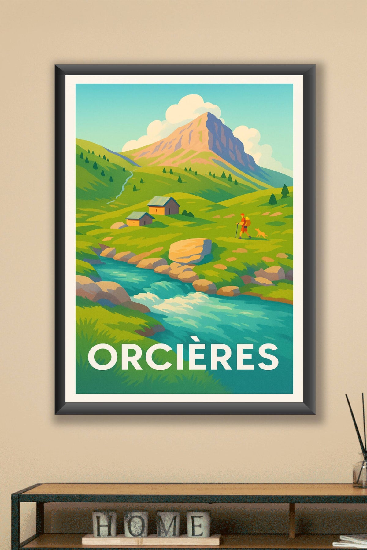 Affiche Orcières — Évasion nature et montagne · poster d'art de Orcières