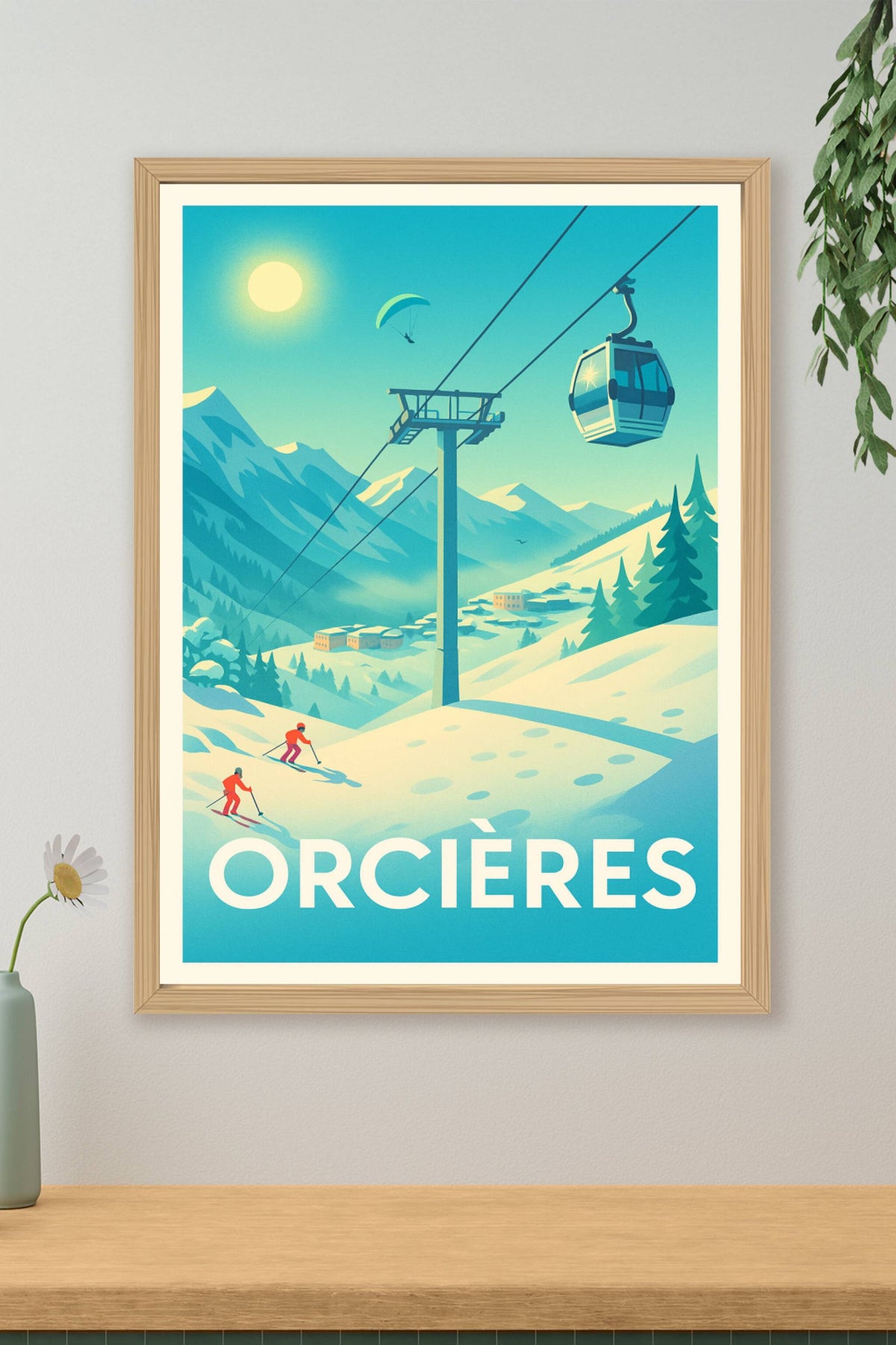 Affiche Orcières — Évasion alpine en plein hiver · poster d'art de Orcières