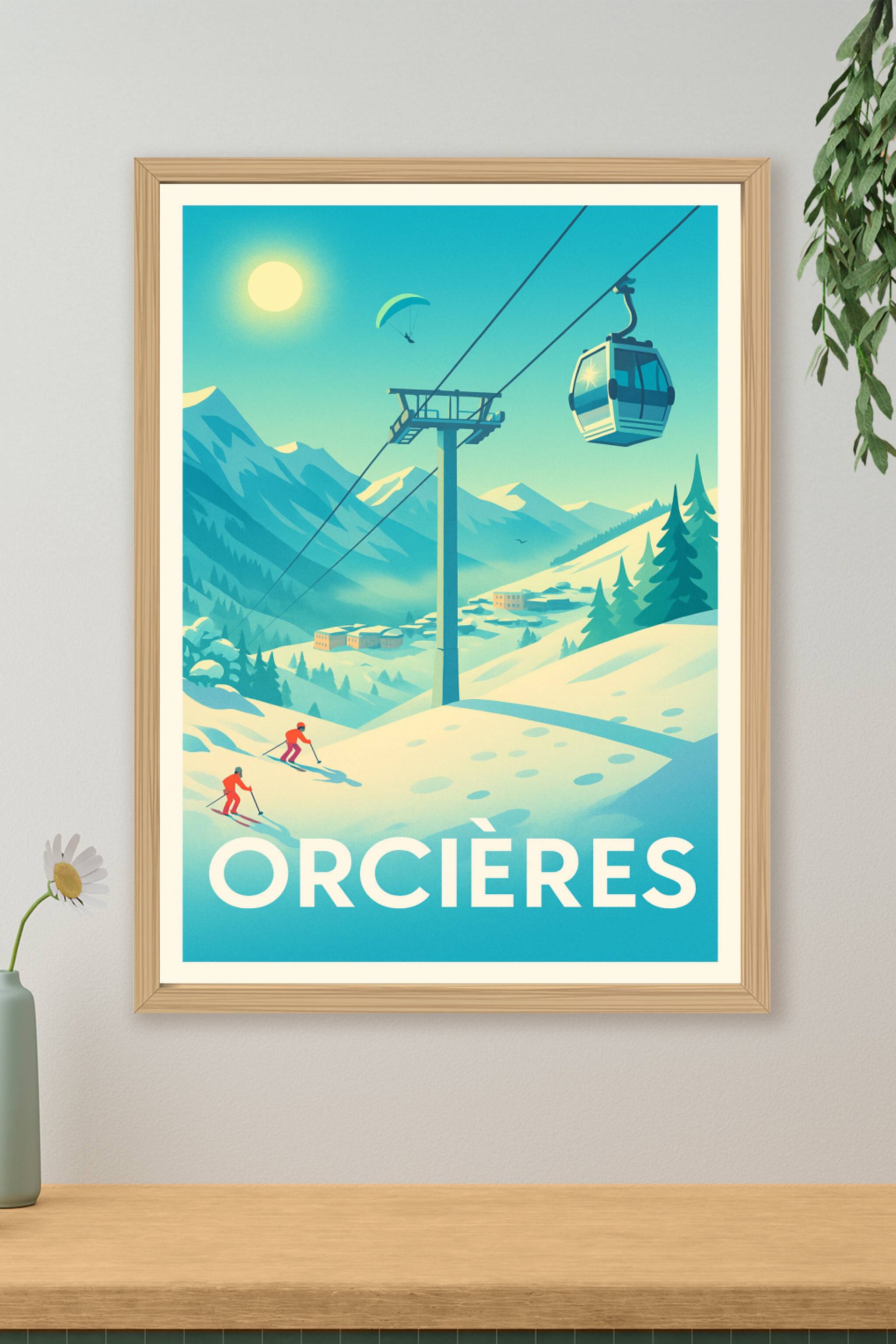 Affiche de Orcières - Évasion alpine en plein hiver