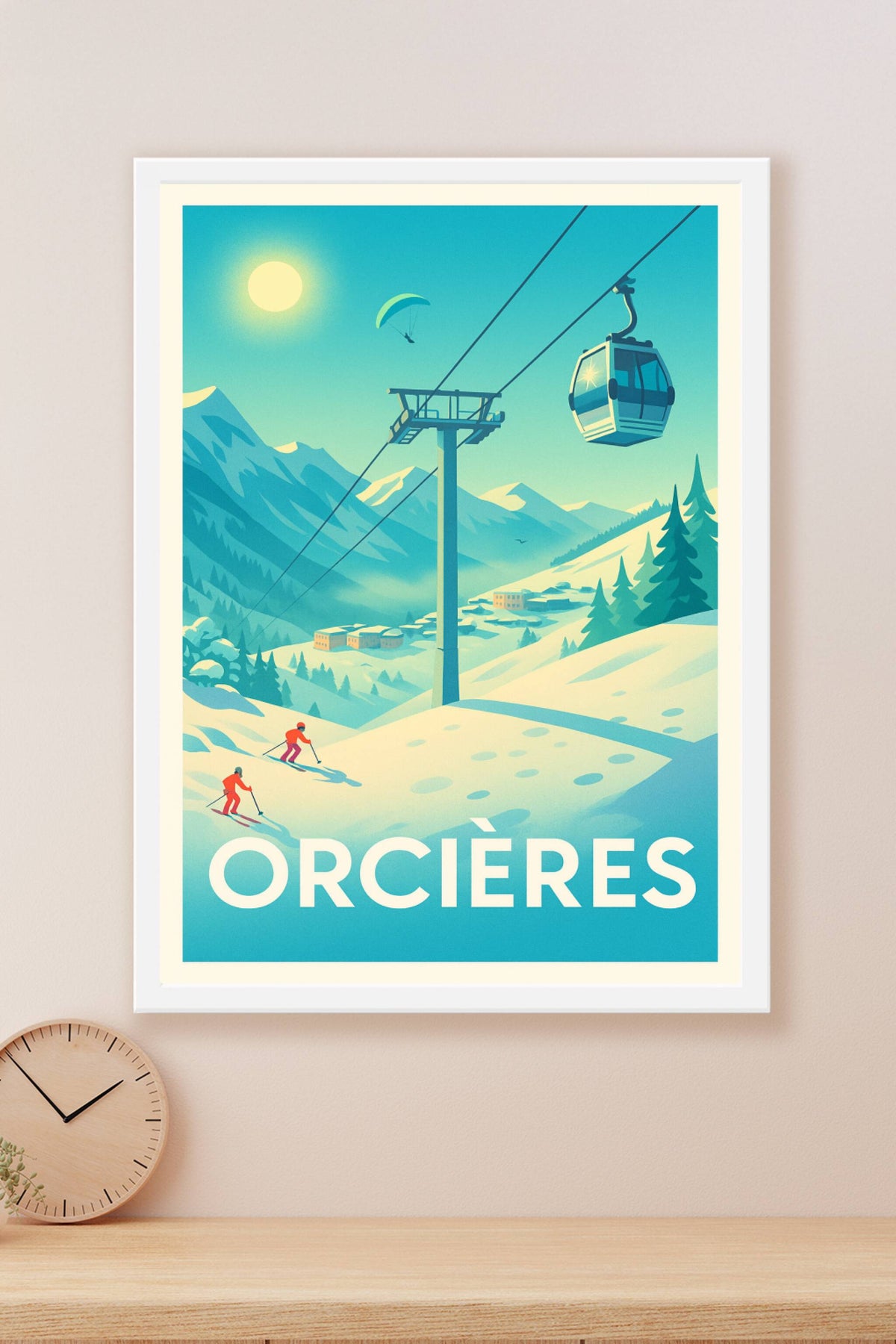 Affiche Orcières — Évasion alpine en plein hiver · poster d'art de Orcières