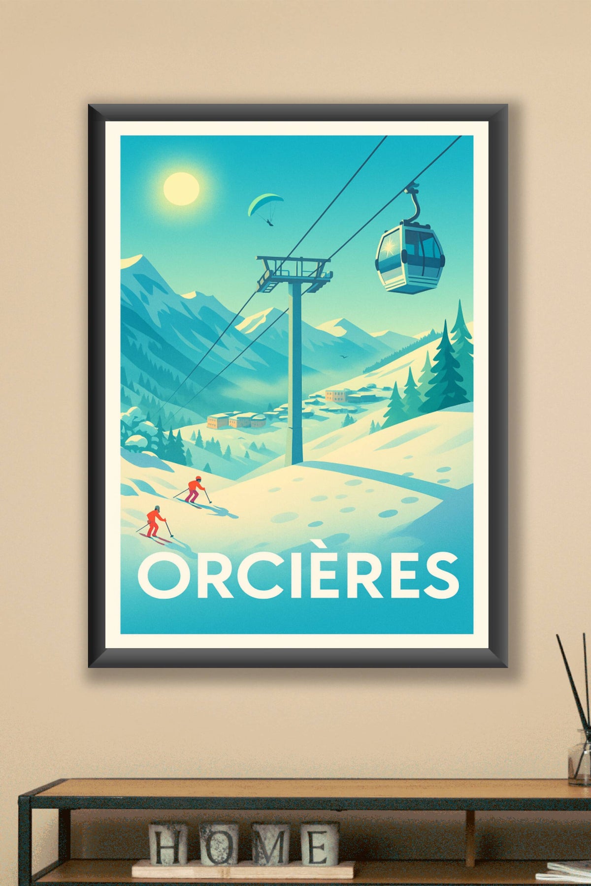 Affiche Orcières — Évasion alpine en plein hiver · poster d'art de Orcières
