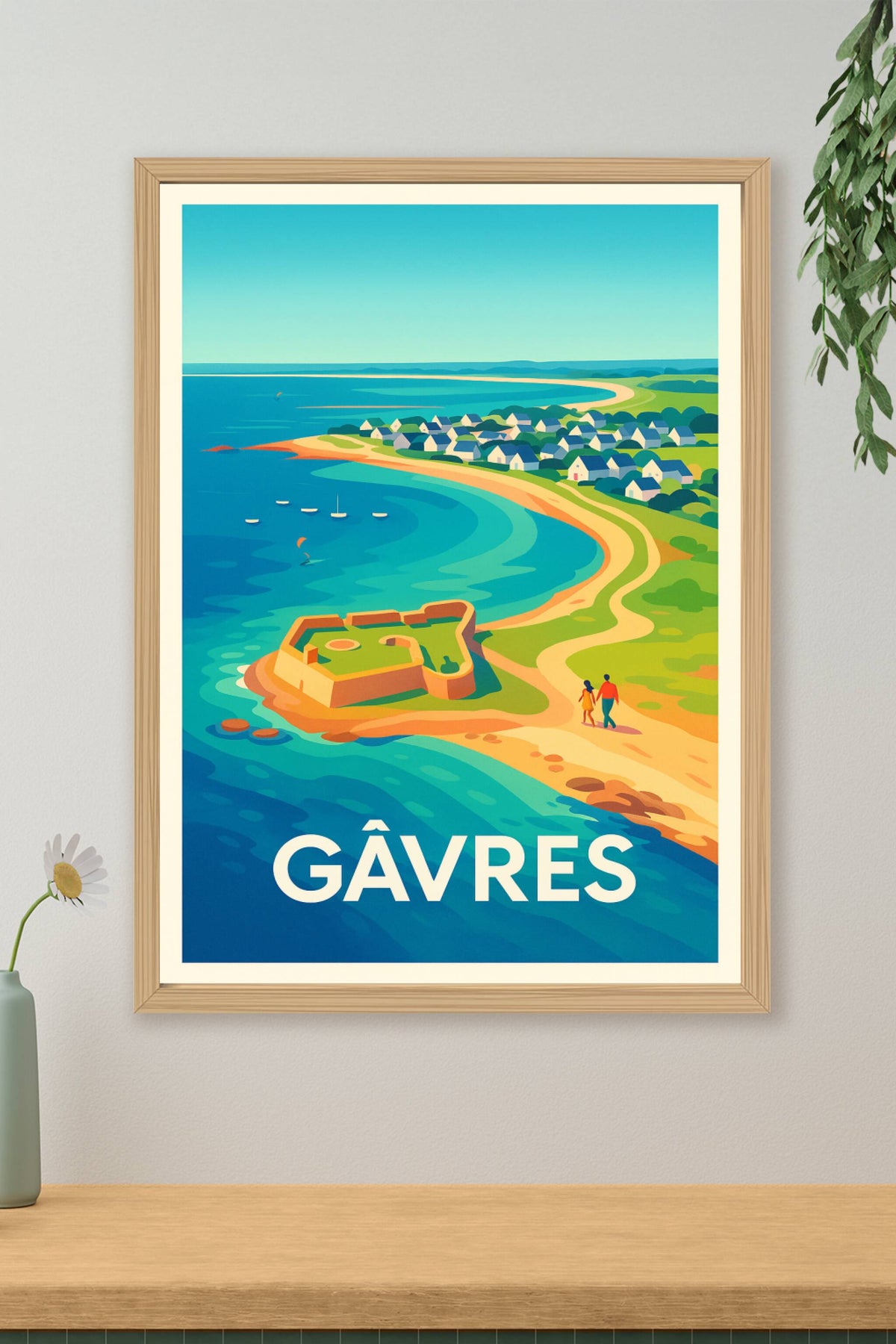 Affiche Gâvres — Escapade iodée sur la côte bretonne · poster d'art de Gâvres