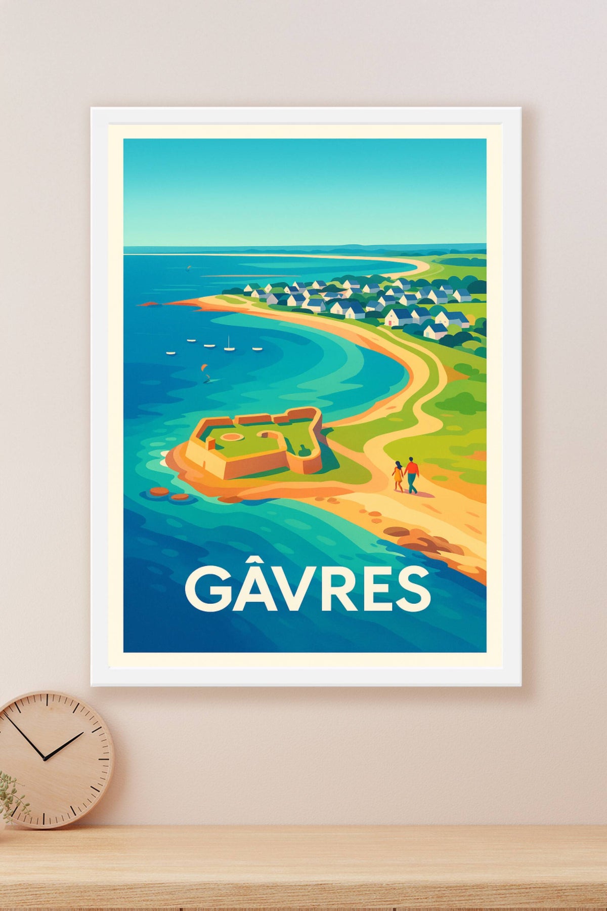 Affiche Gâvres — Escapade iodée sur la côte bretonne · poster d'art de Gâvres