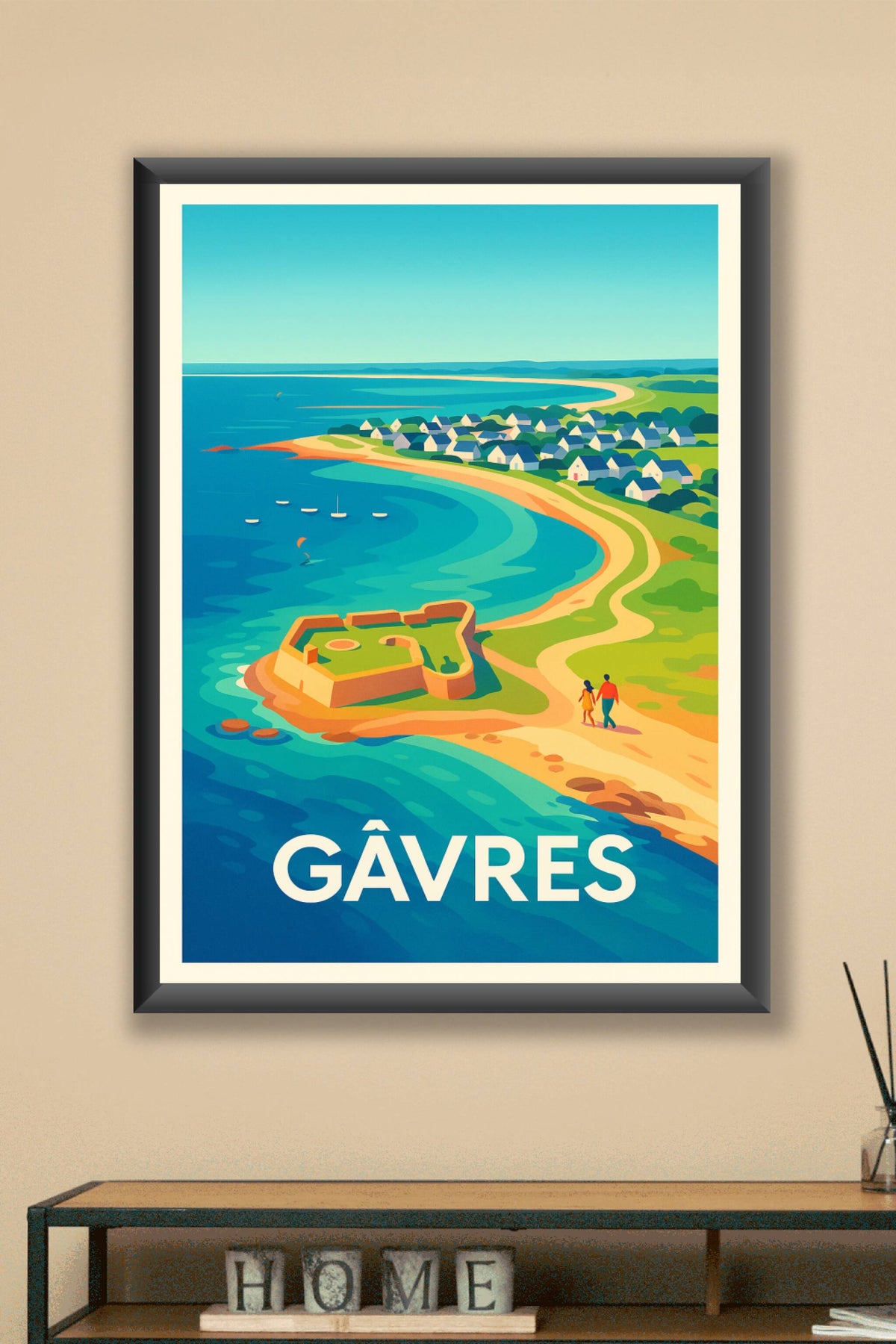 Affiche Gâvres — Escapade iodée sur la côte bretonne · poster d'art de Gâvres