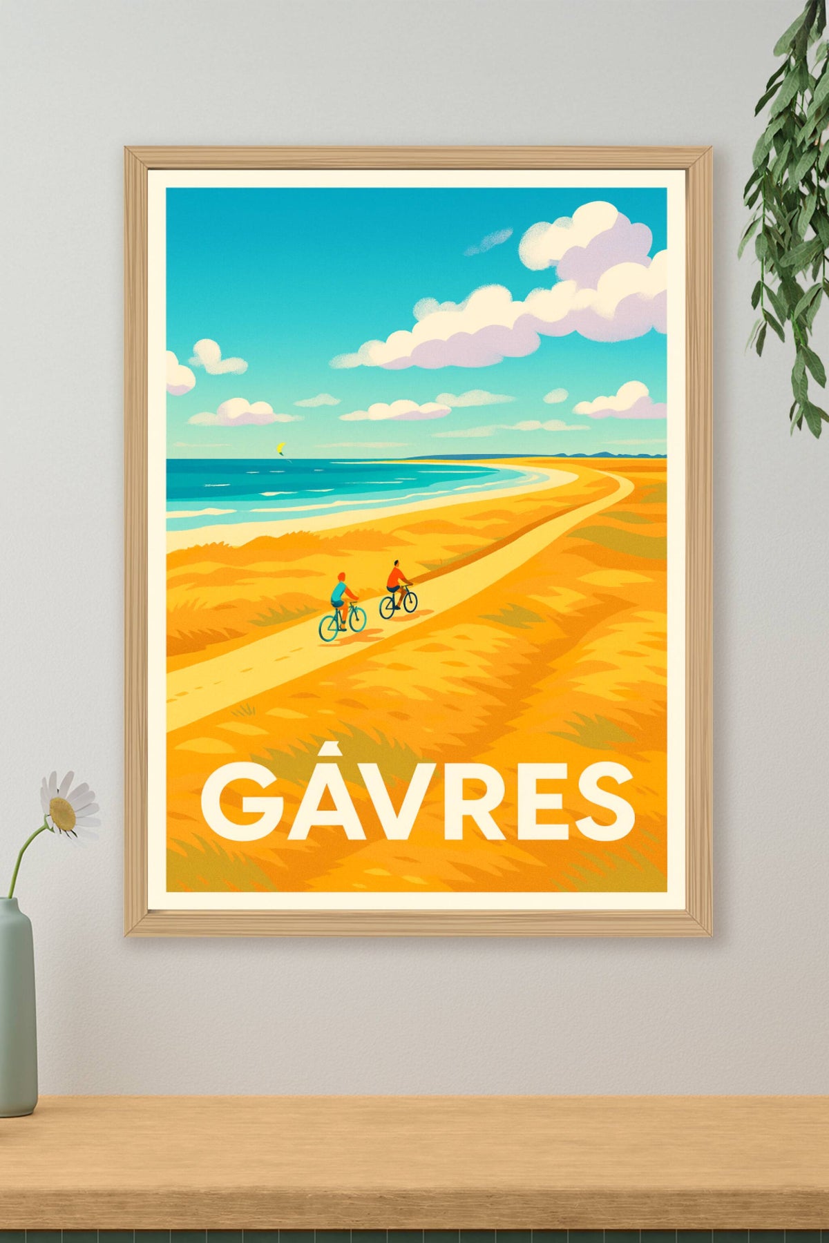Affiche Gâvres — Échappée belle en bord de mer · poster d'art de Gâvres