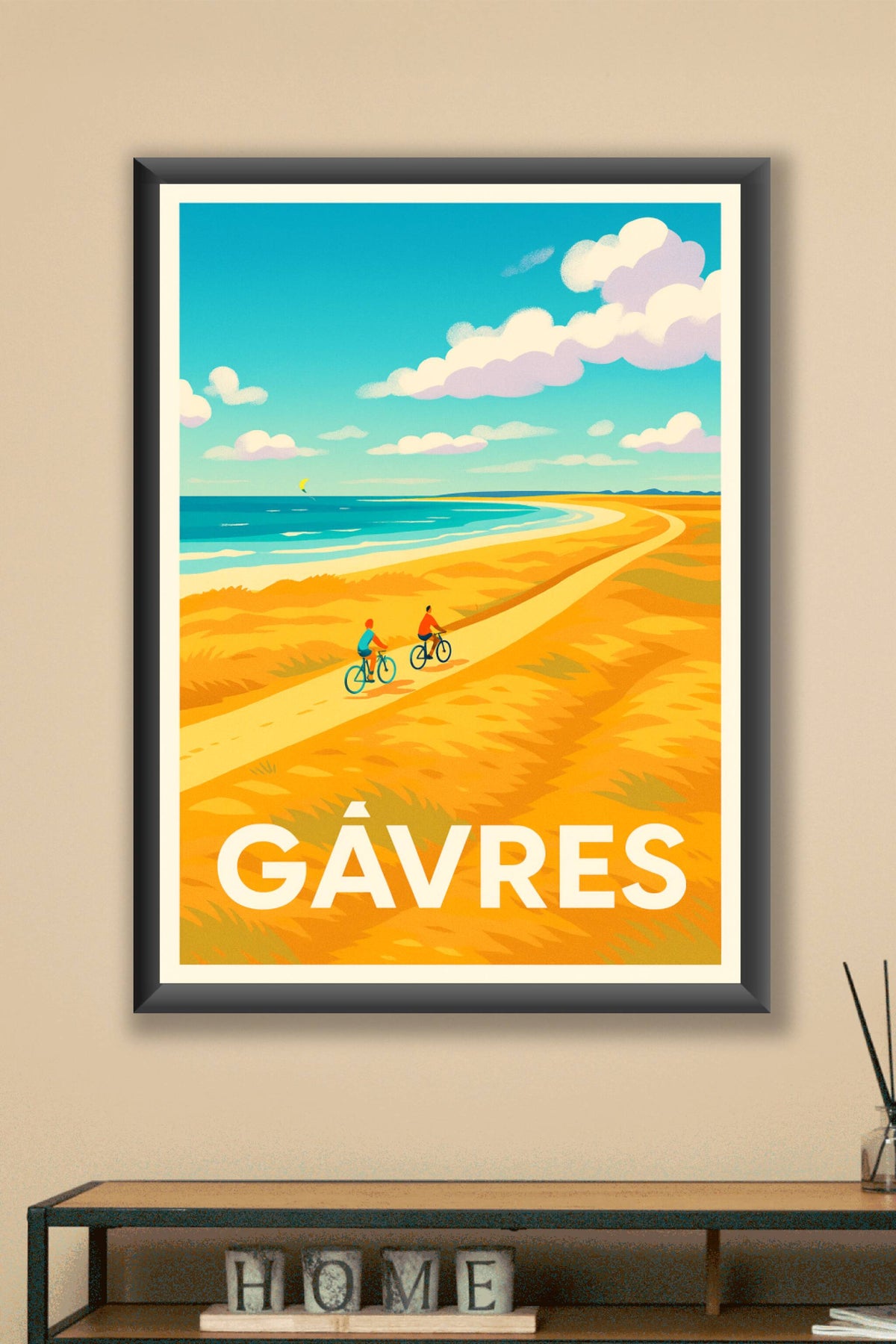Affiche Gâvres — Échappée belle en bord de mer · poster d'art de Gâvres