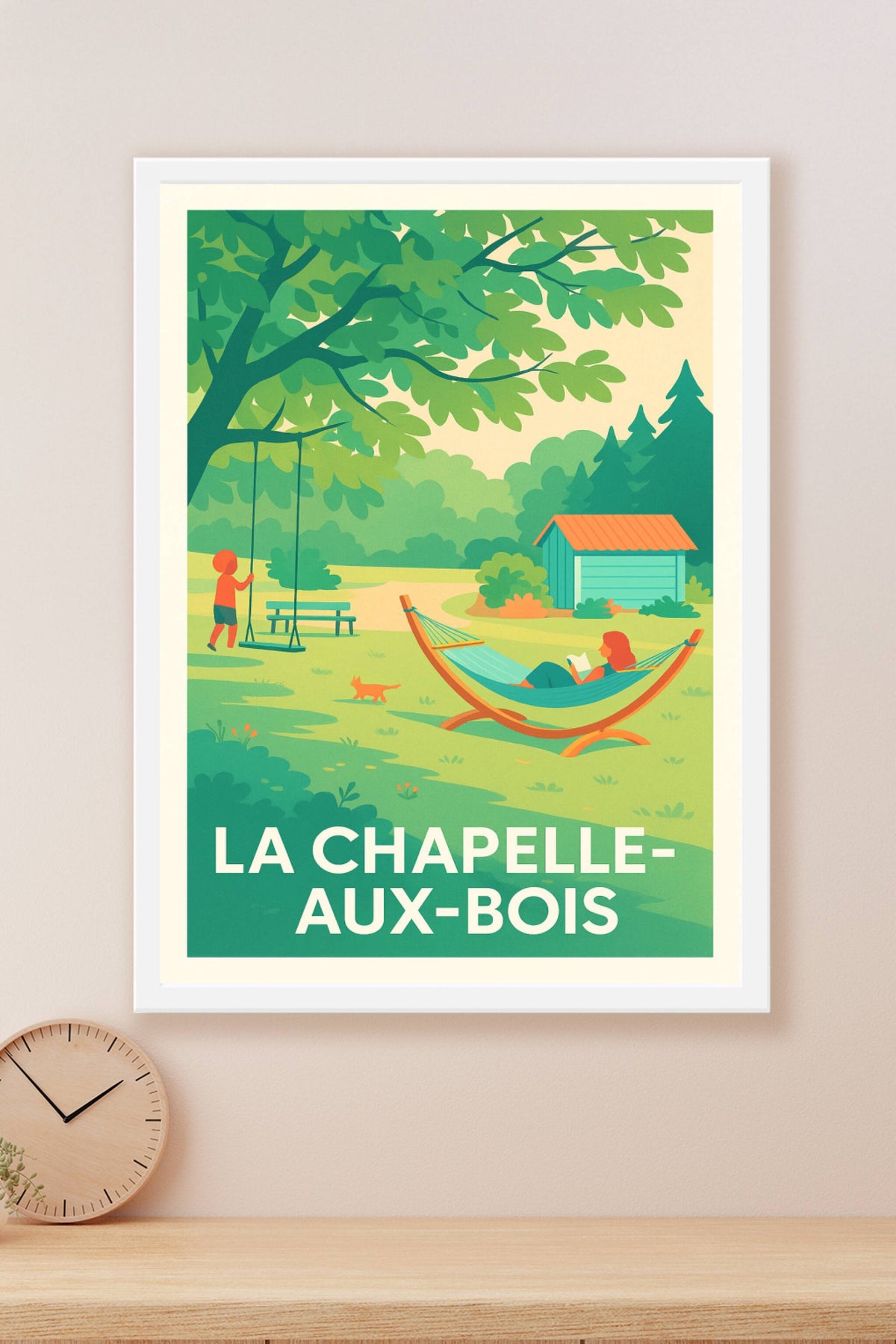 Affiche La Chapelle-aux-Bois — Sérénité au cœur de la nature · poster d'art de La Chapelle-aux-Bois