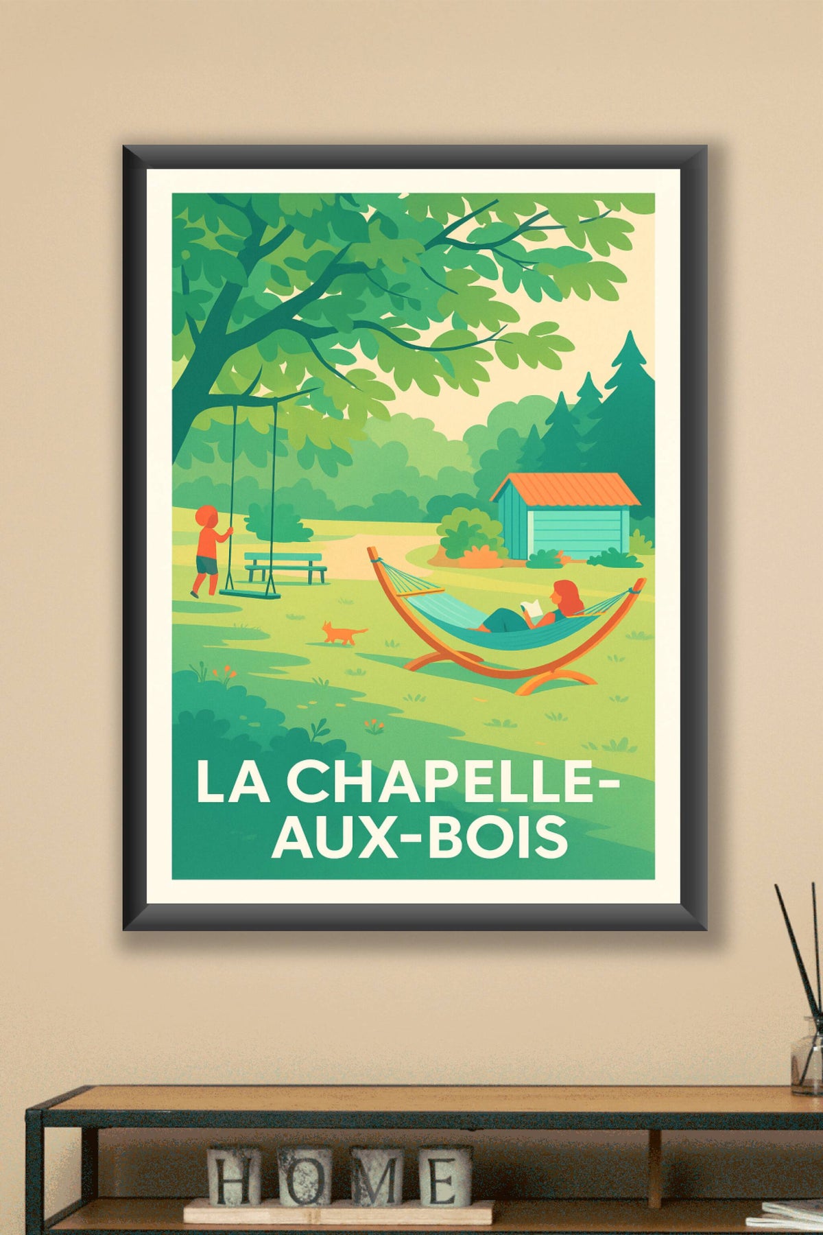 Affiche La Chapelle-aux-Bois — Sérénité au cœur de la nature · poster d'art de La Chapelle-aux-Bois