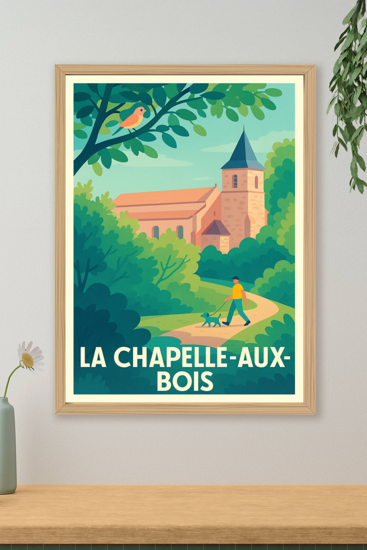 Affiche La Chapelle-aux-Bois — Sérénité en pleine nature · poster d'art de La Chapelle-aux-Bois