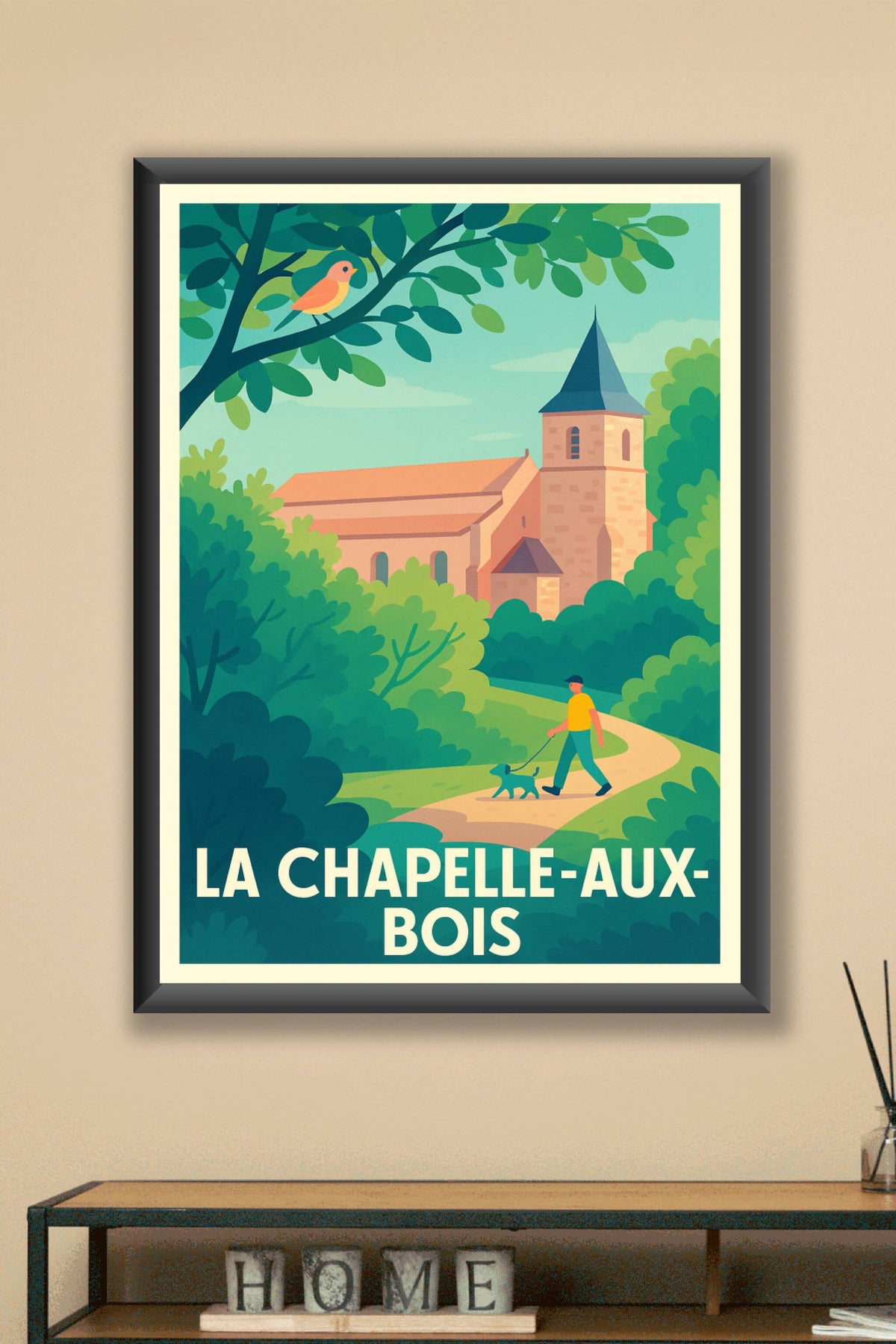 Affiche La Chapelle-aux-Bois — Sérénité en pleine nature · poster d'art de La Chapelle-aux-Bois