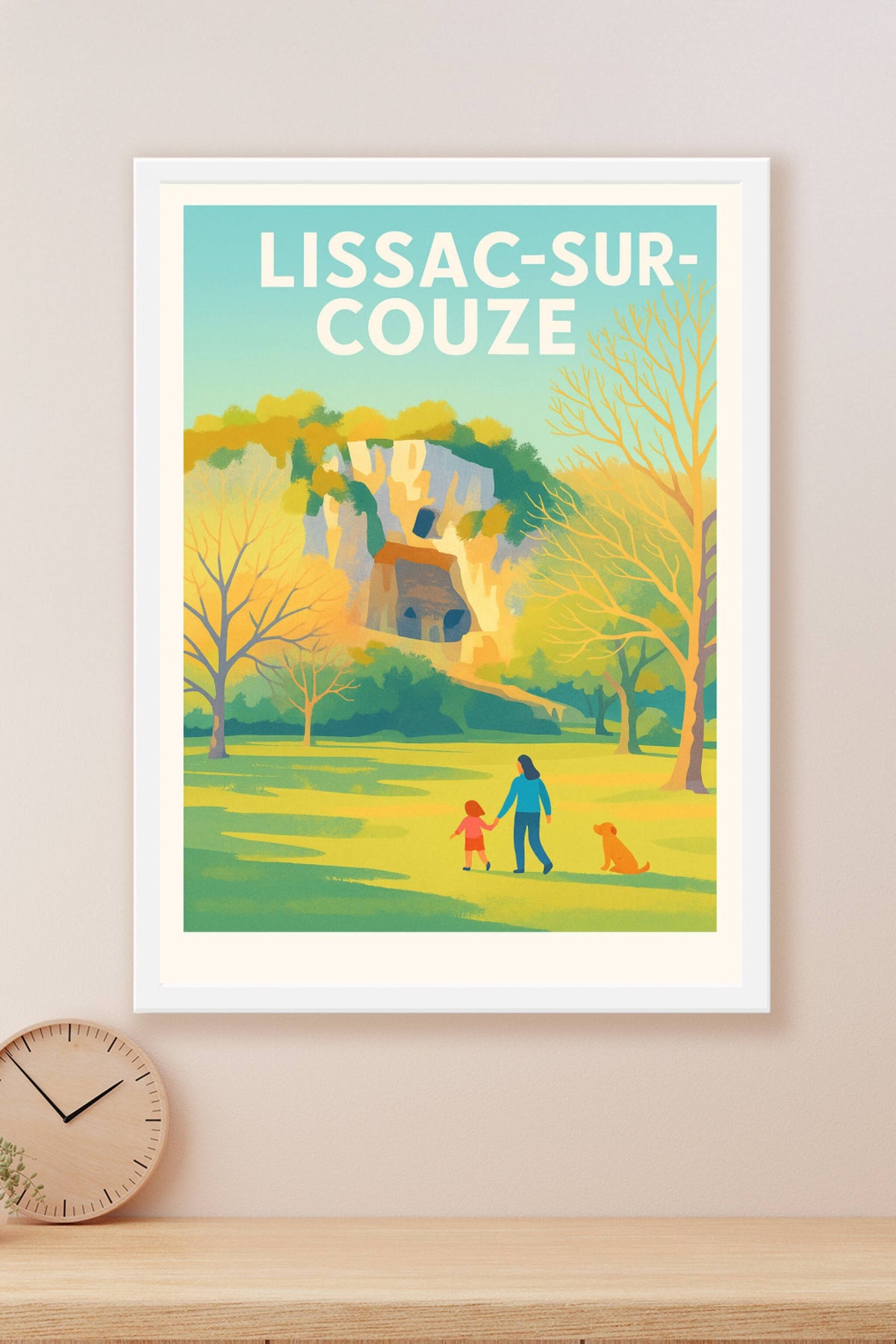 Affiche Lissac-sur-Couze — Invitation à la balade en nature · poster d'art de Lissac-sur-Couze