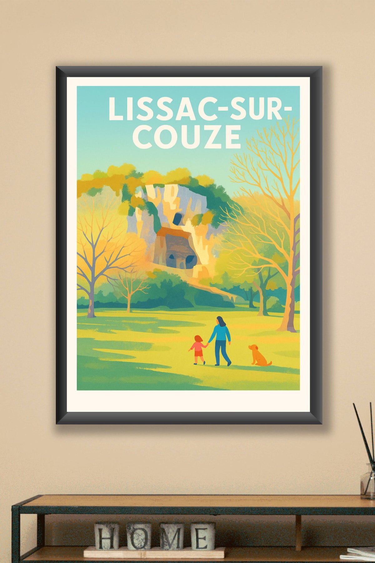 Affiche Lissac-sur-Couze — Invitation à la balade en nature · poster d'art de Lissac-sur-Couze