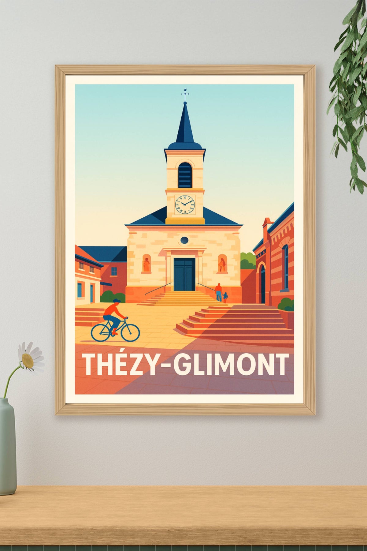 Affiche Thézy-Glimont — Charme et Sérénité au Cœur du Village · poster d'art de Thézy-Glimont