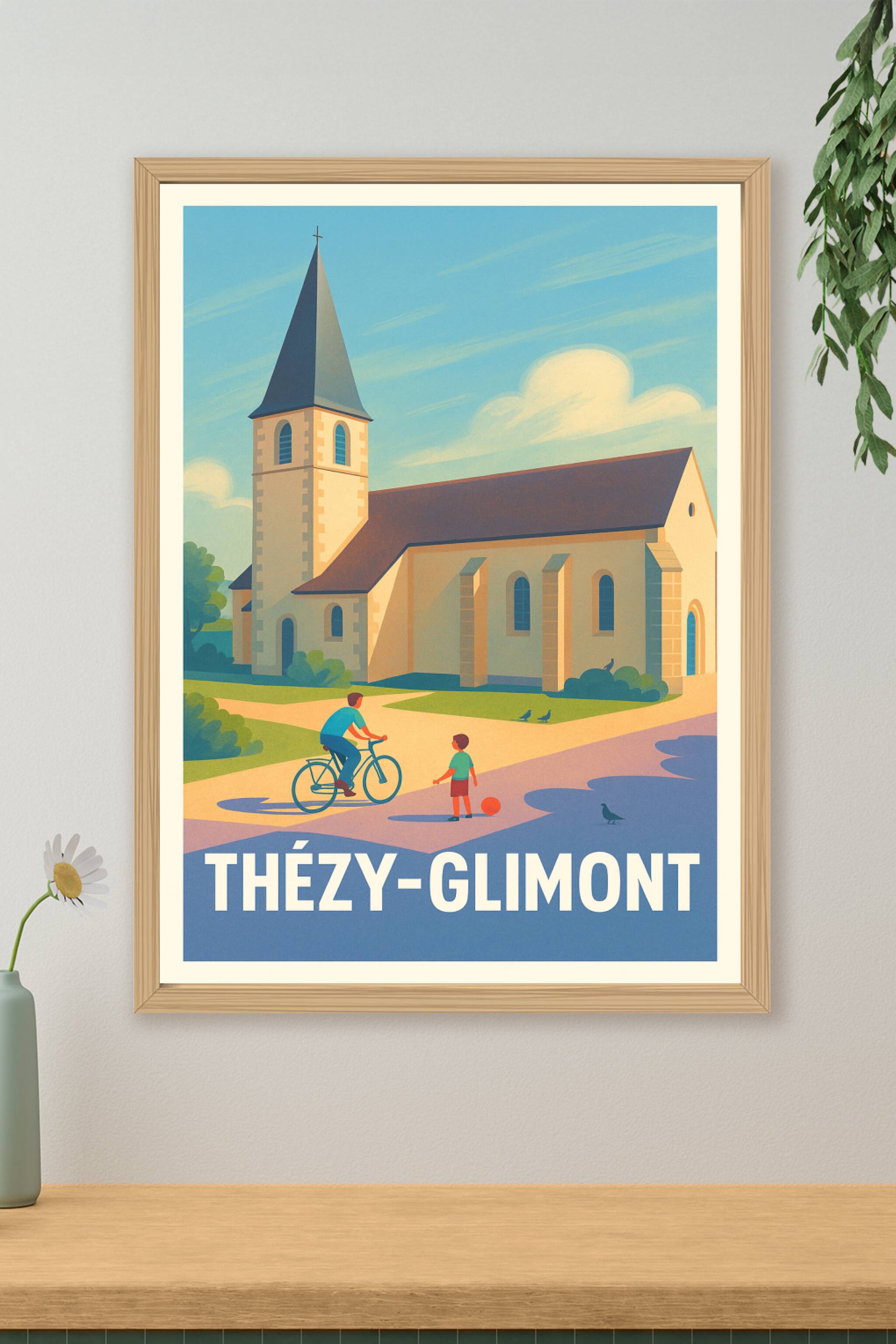 Affiche de Thézy-Glimont - Charme paisible d'un village ensoleillé