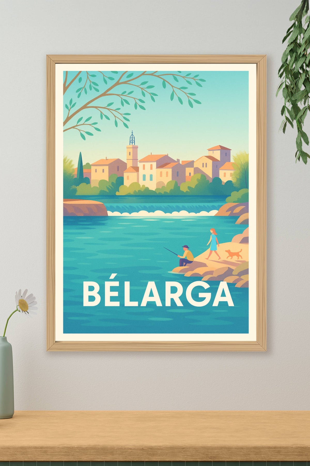 Affiche Bélarga — Sérénité au bord de l'eau · poster d'art de Bélarga