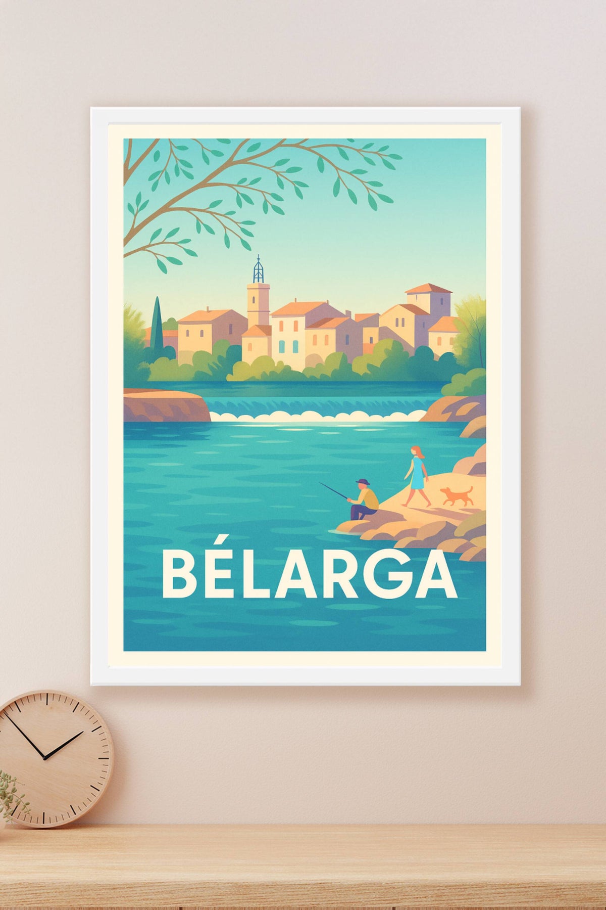 Affiche Bélarga — Sérénité au bord de l'eau · poster d'art de Bélarga