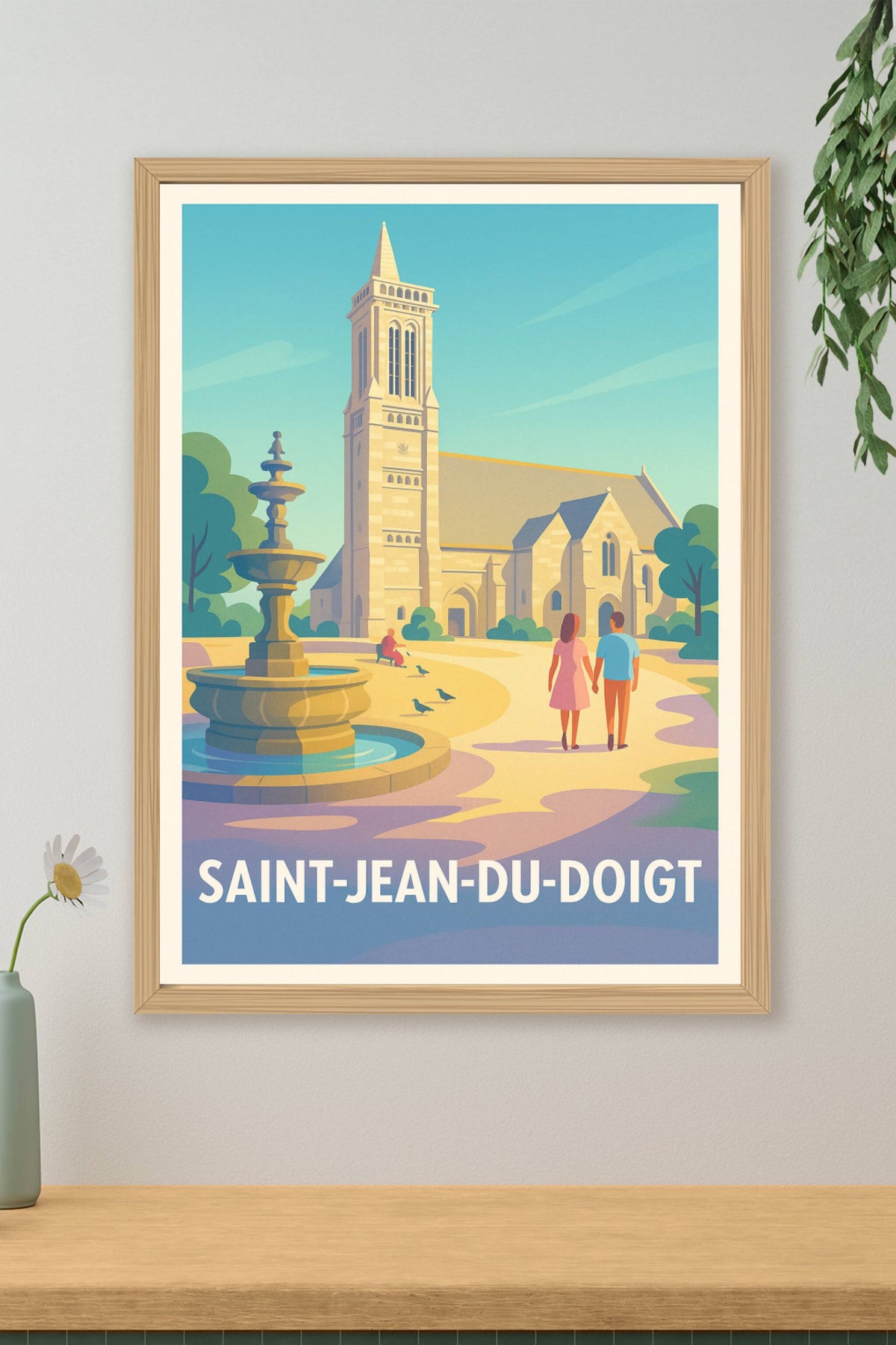 Affiche Saint-Jean-du-Doigt — Charme et Sérénité en Bretagne · poster d'art de Saint-Jean-du-Doigt
