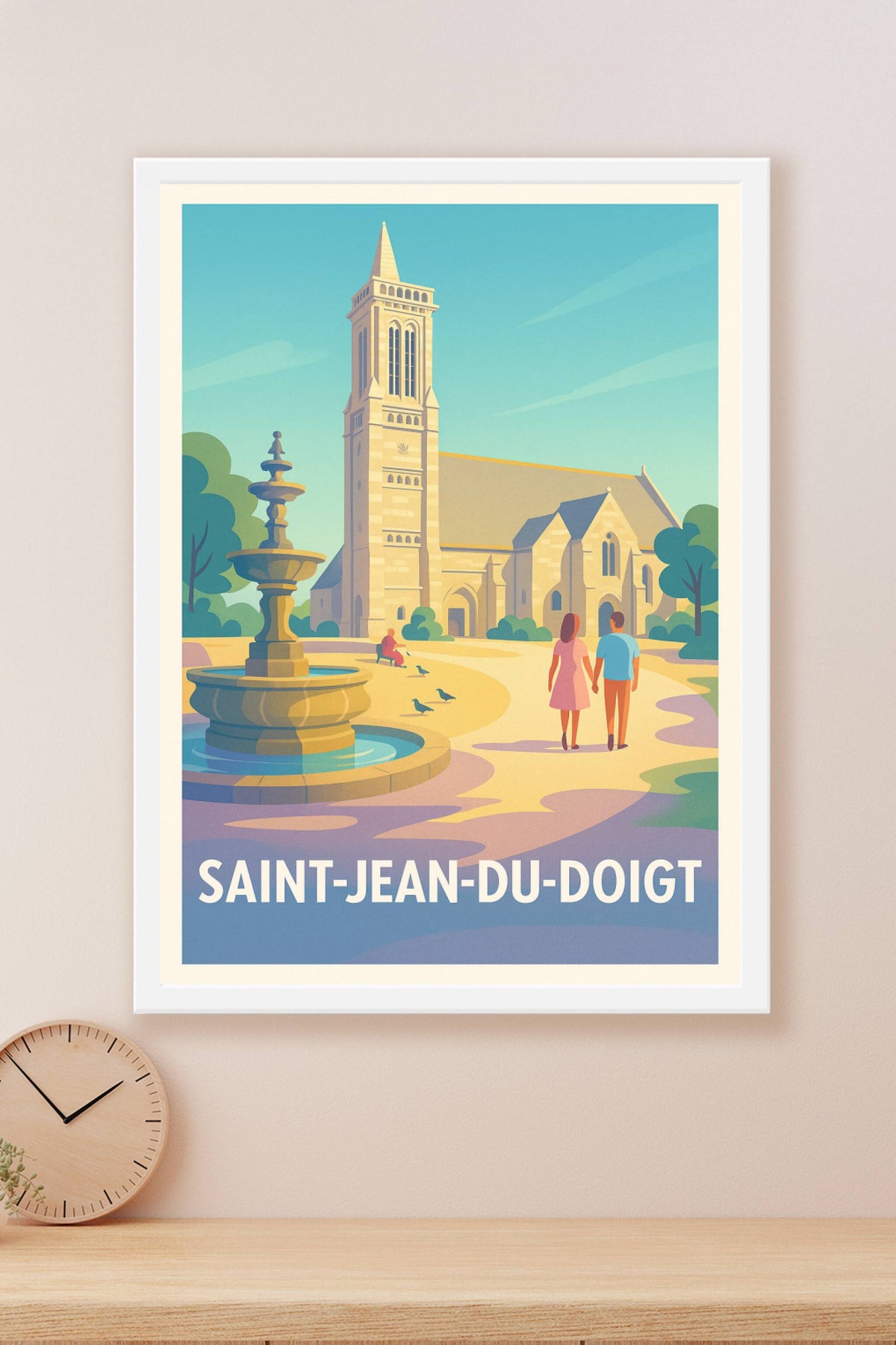 Affiche Saint-Jean-du-Doigt — Charme et Sérénité en Bretagne · poster d'art de Saint-Jean-du-Doigt