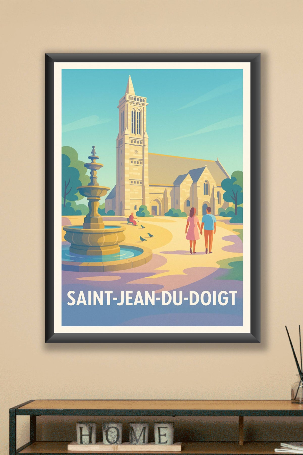 Affiche Saint-Jean-du-Doigt — Charme et Sérénité en Bretagne · poster d'art de Saint-Jean-du-Doigt