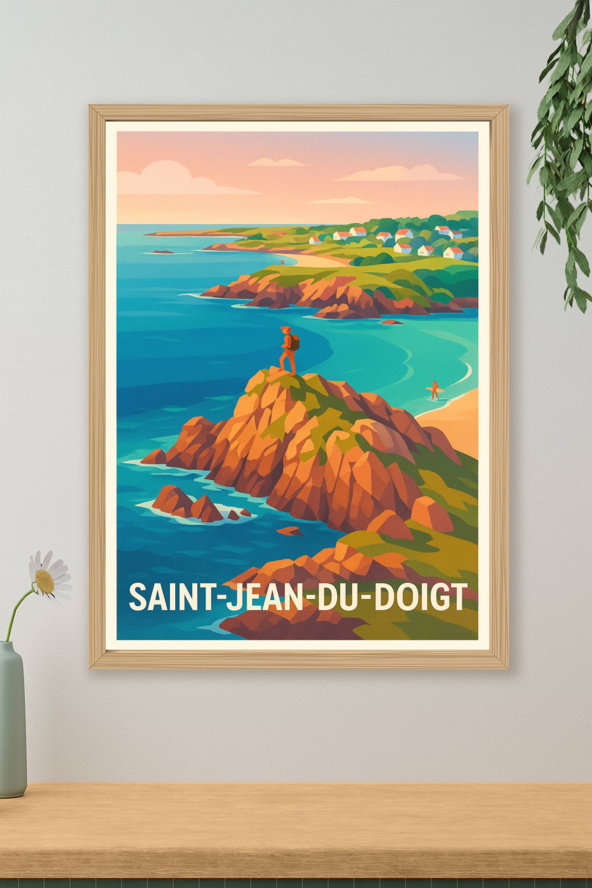 Affiche de Saint-Jean-du-Doigt - Escapade nature sur la côte bretonne