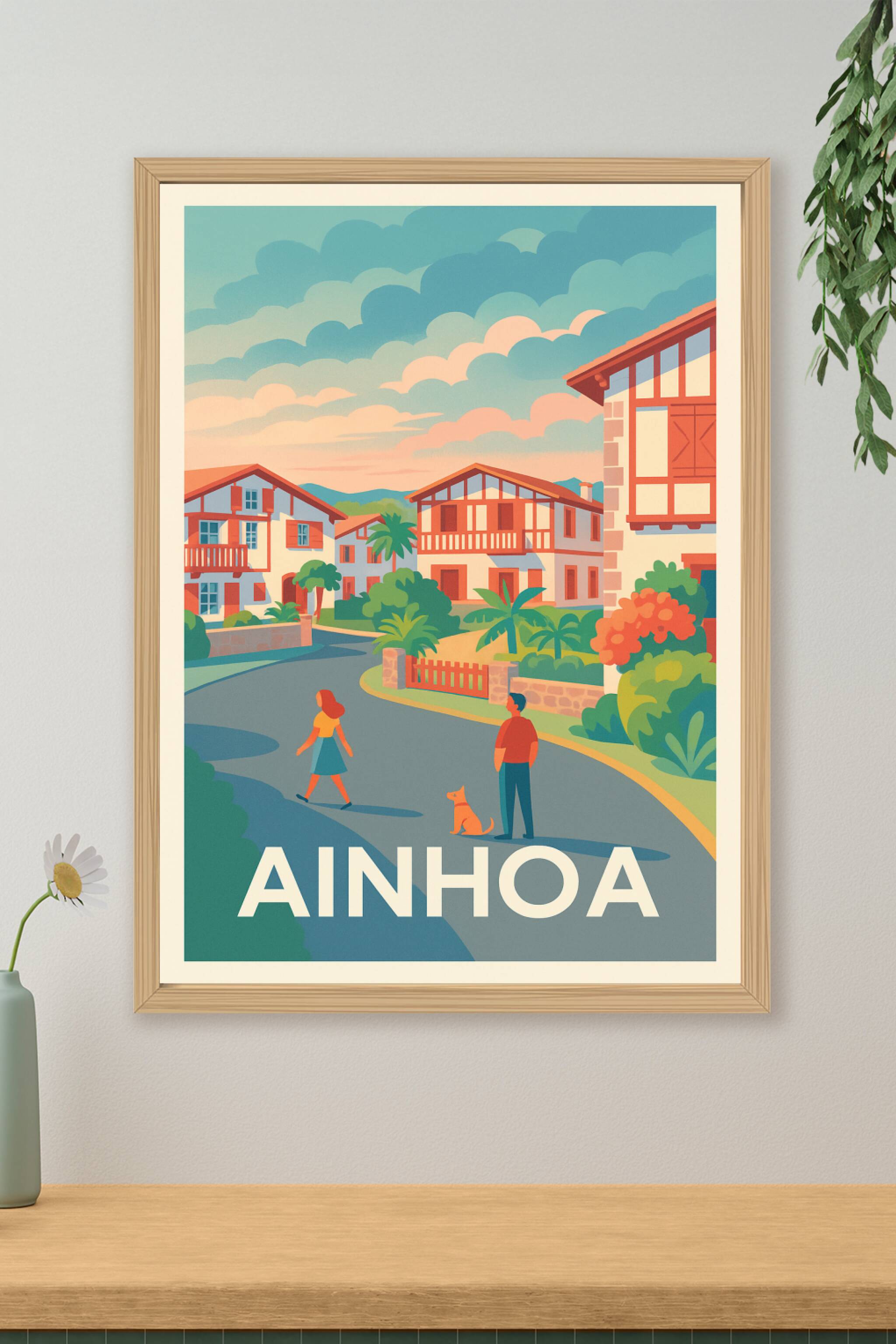 Affiche de Ainhoa - Charme et douceur basque