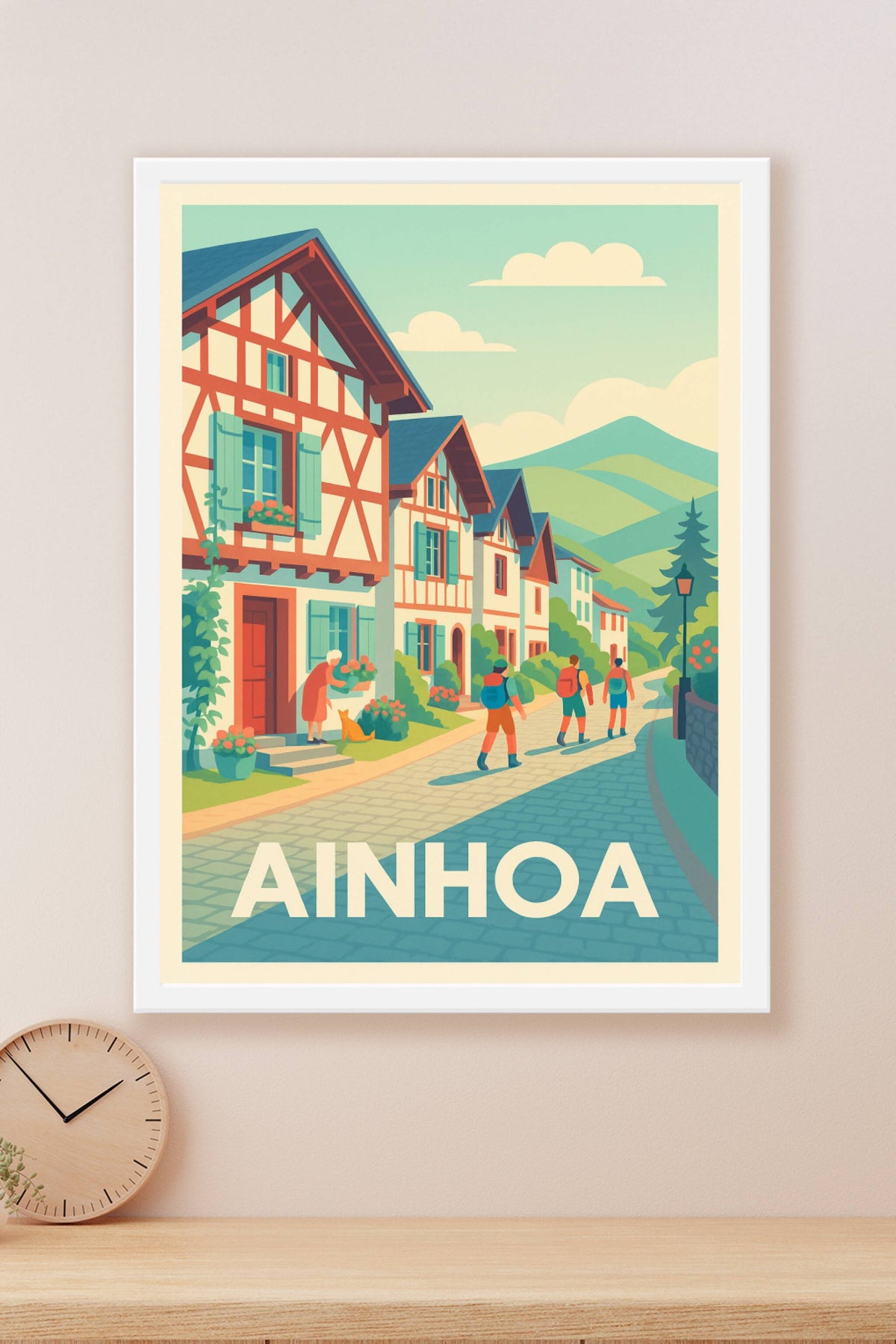 Affiche Ainhoa — Charme Basque en Promenade · poster d'art de Ainhoa