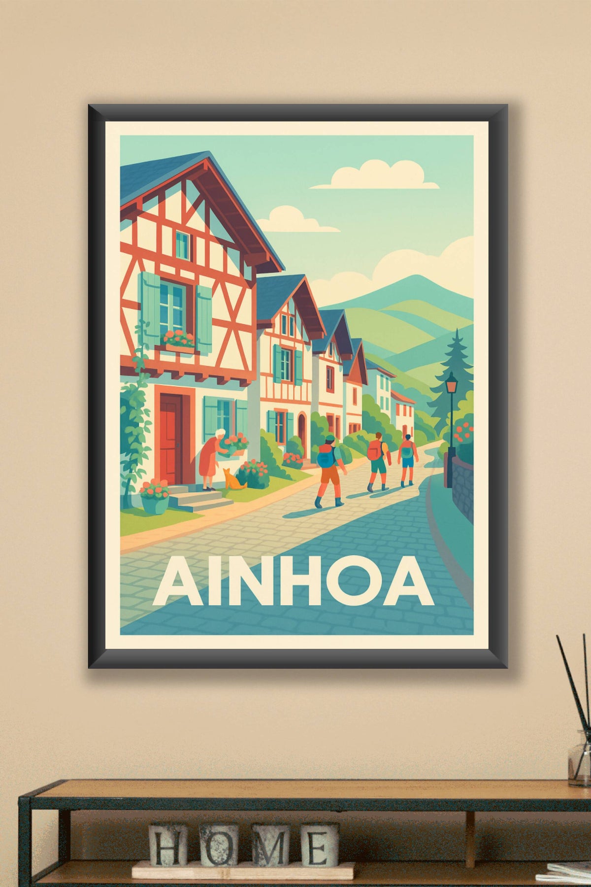 Affiche Ainhoa — Charme Basque en Promenade · poster d'art de Ainhoa