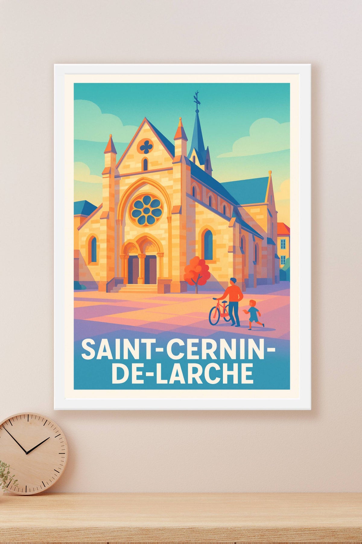 Affiche Saint-Cernin-de-Larche — Charme et patrimoine au cœur de la Corrèze · poster d'art de Saint-Cernin-de-Larche