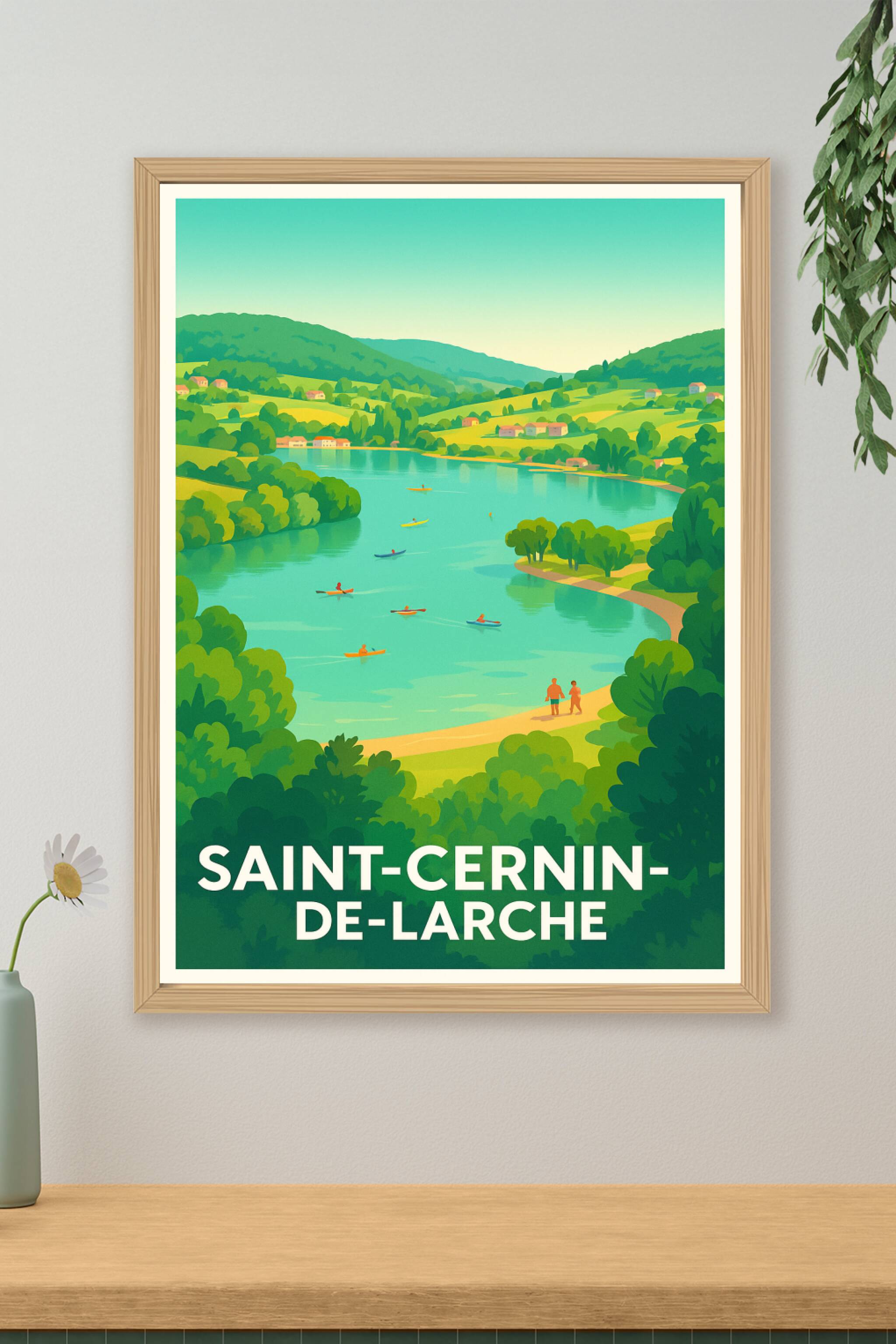 Affiche de Saint-Cernin-de-Larche - Escapade nature et détente au fil de l'eau