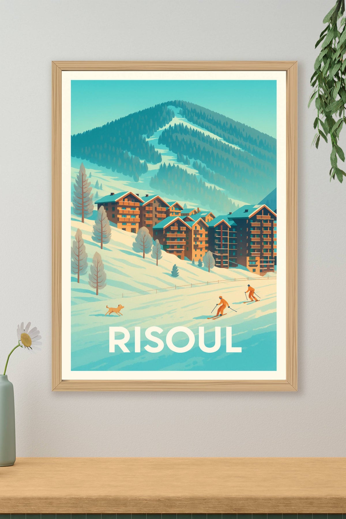 Affiche Risoul — L'évasion hivernale en montagne · poster d'art de Risoul