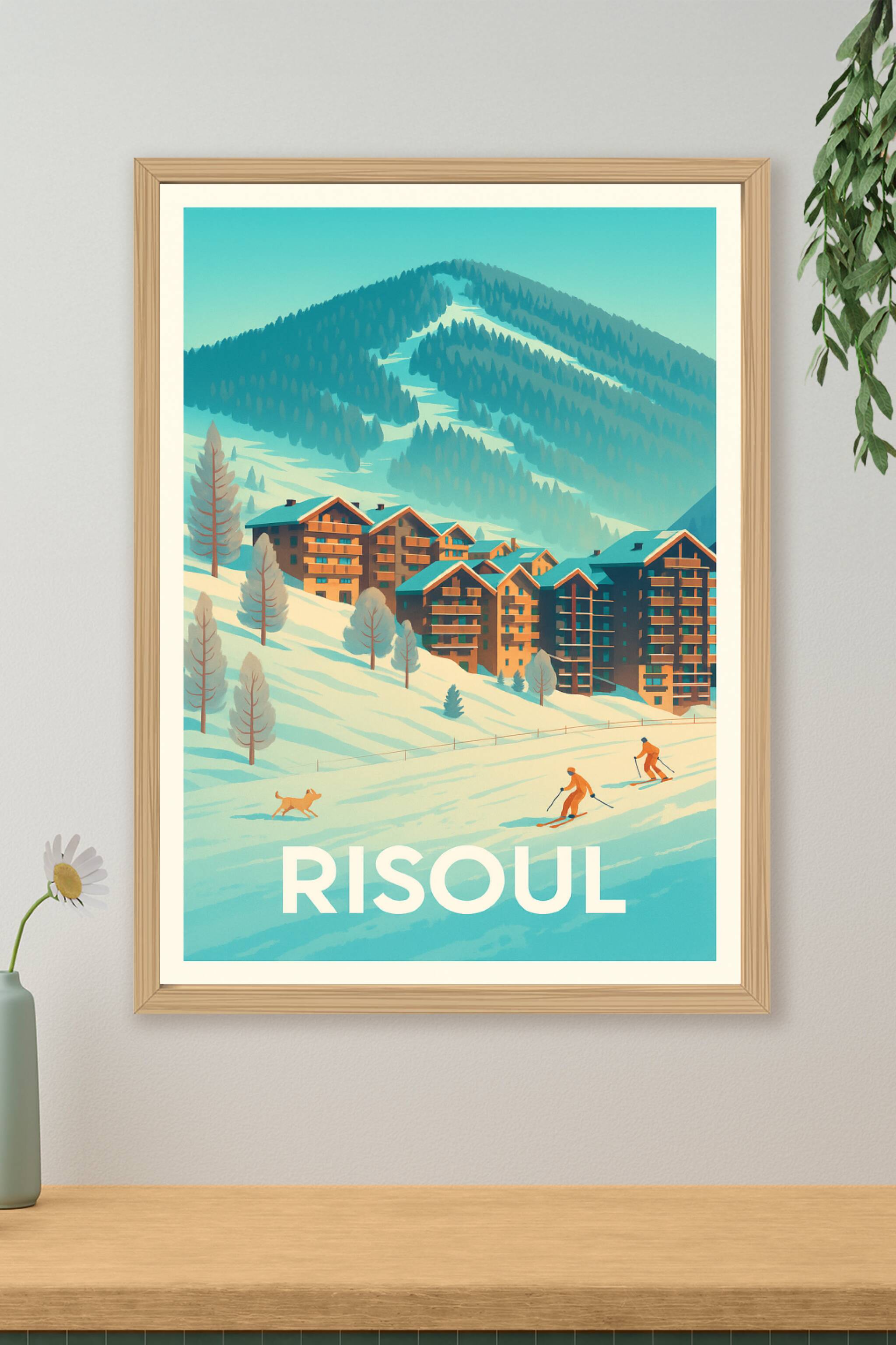 Affiche de Risoul - L'évasion hivernale en montagne
