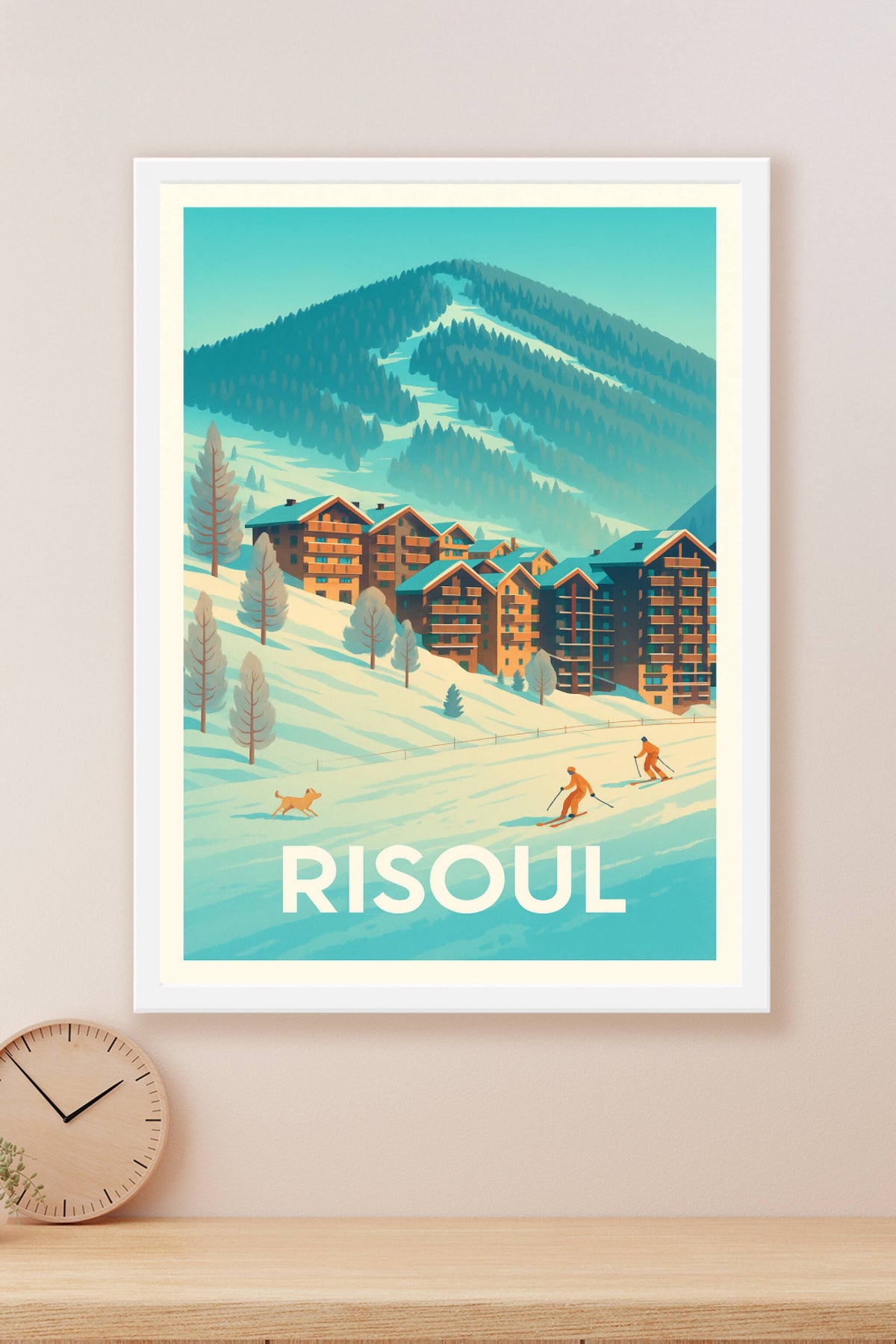 Affiche Risoul — L'évasion hivernale en montagne · poster d'art de Risoul