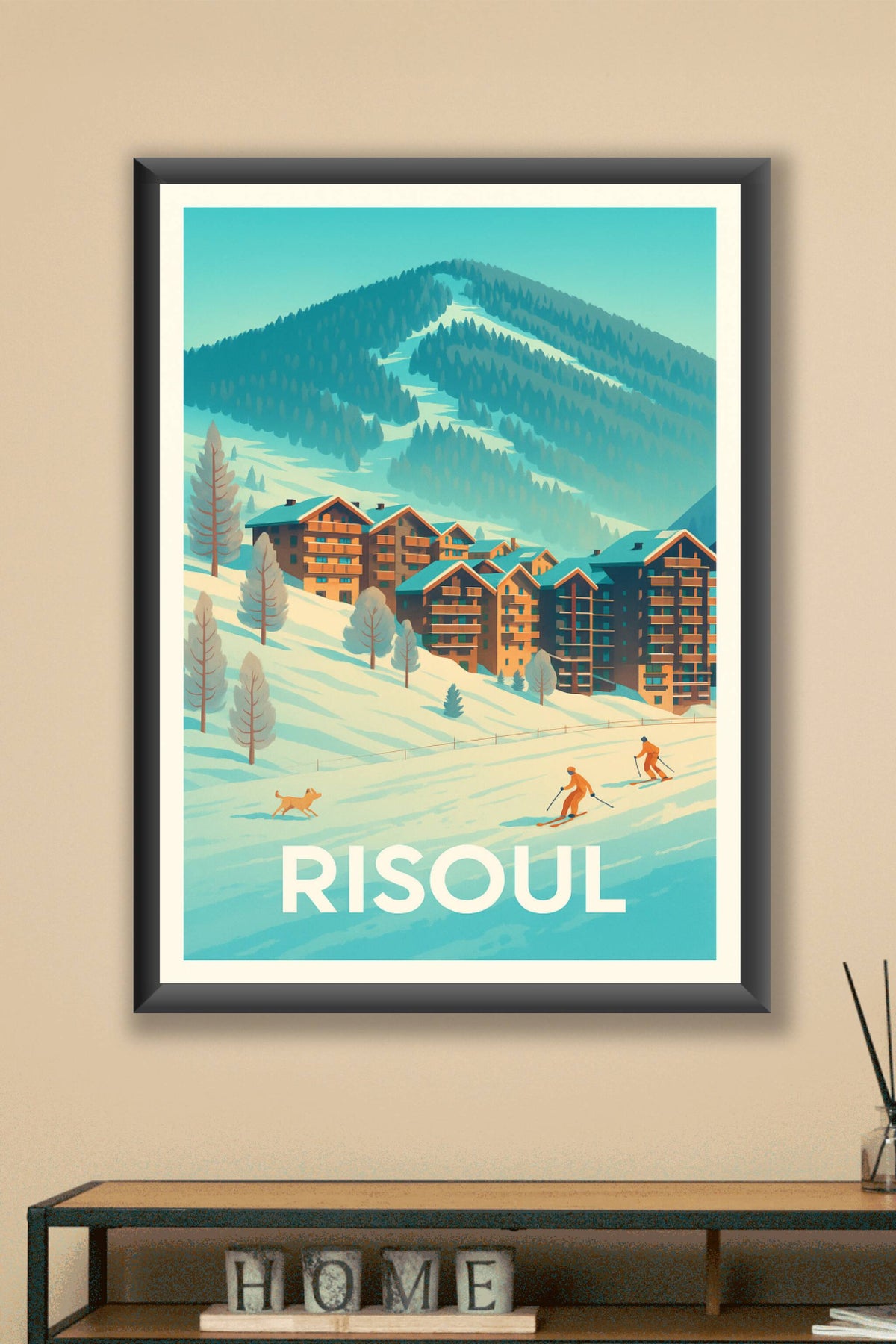 Affiche Risoul — L'évasion hivernale en montagne · poster d'art de Risoul