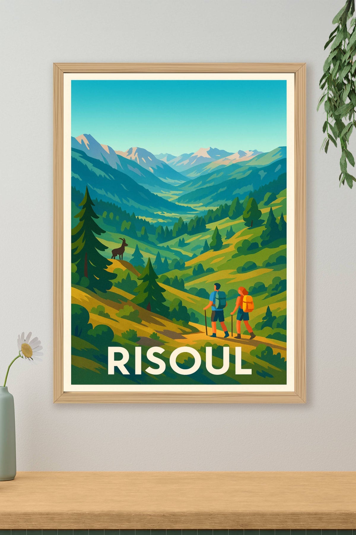 Affiche Risoul — Évasion et nature grandeur montagne · poster d'art de Risoul