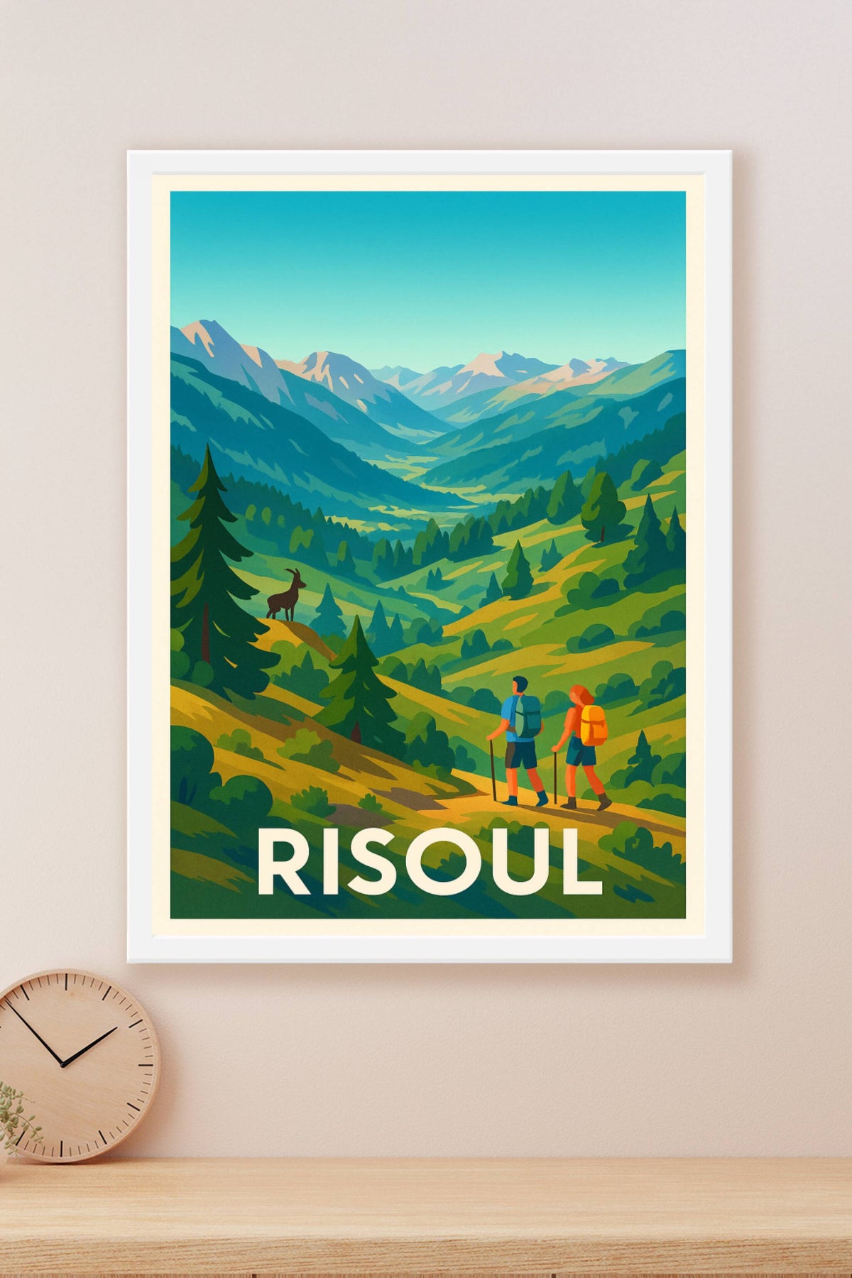 Affiche Risoul — Évasion et nature grandeur montagne · poster d'art de Risoul
