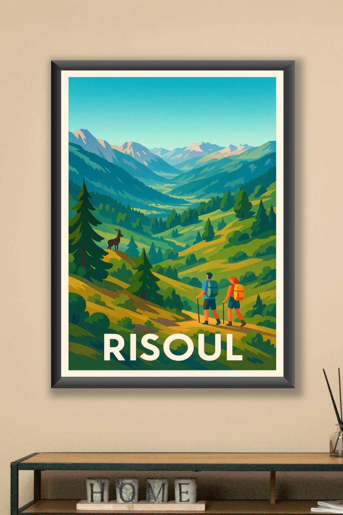 Affiche Risoul — Évasion et nature grandeur montagne · poster d'art de Risoul