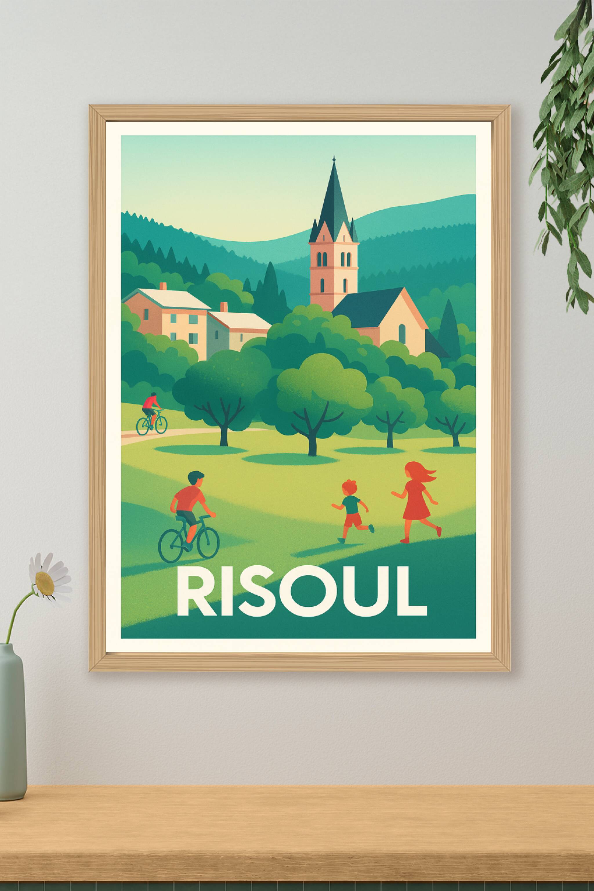 Affiche de Risoul - Nature et loisirs en montagne