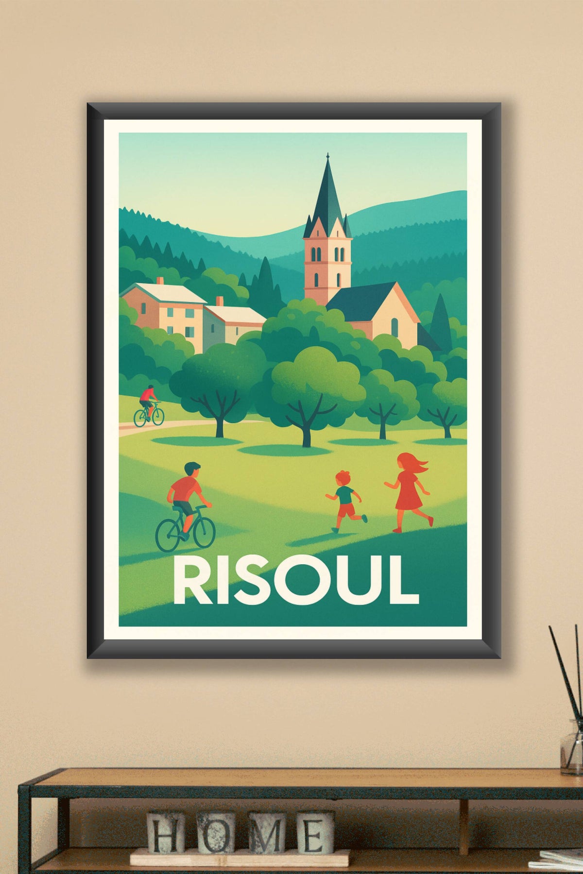 Affiche Risoul — Nature et loisirs en montagne · poster d'art de Risoul