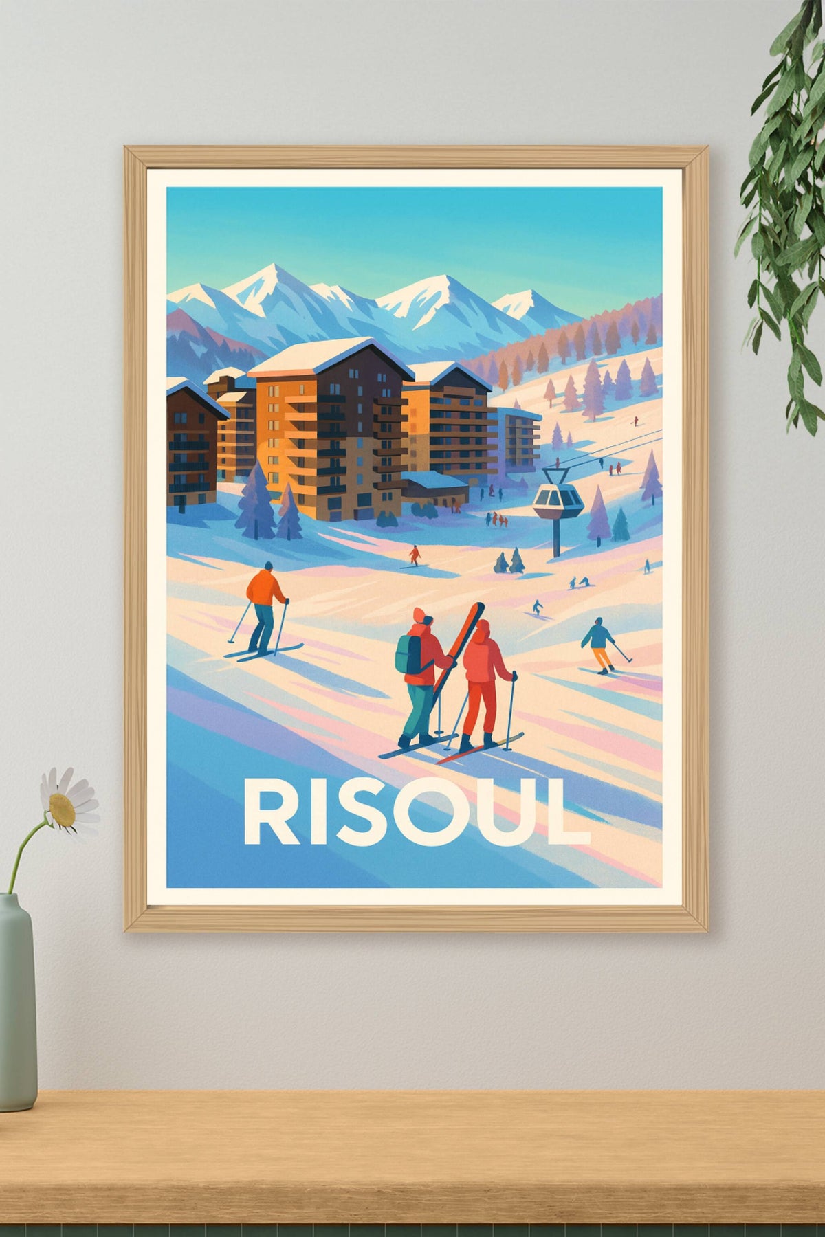 Affiche Risoul — Escapade hivernale au cœur des Alpes · poster d'art de Risoul